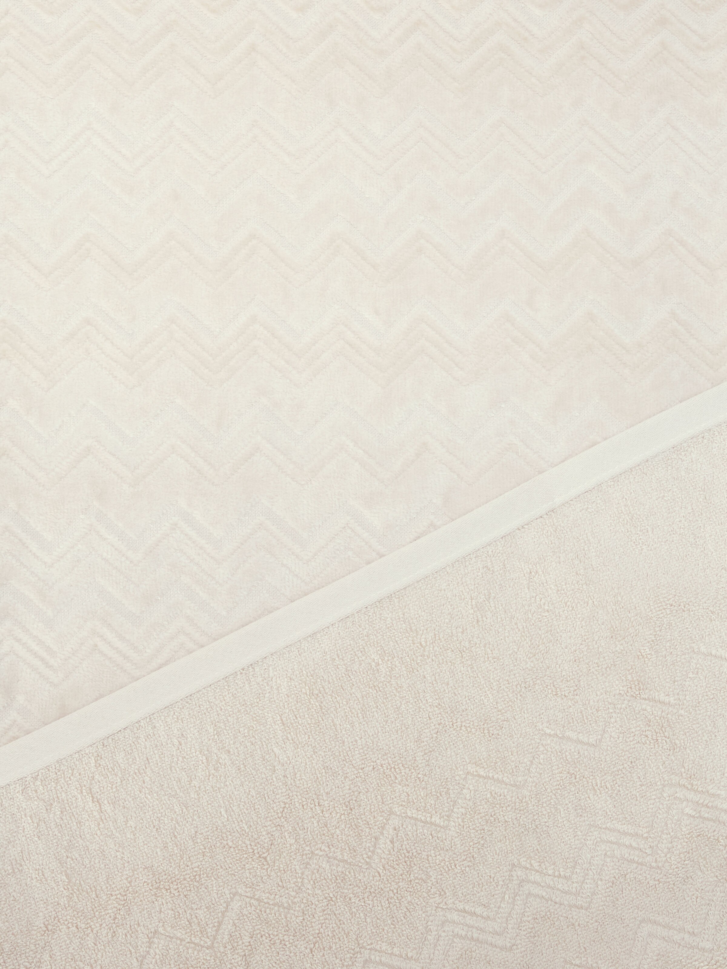 Telo da bagno 150x100 cm Chalk in spugna di cotone zig zag, Marrone - 2