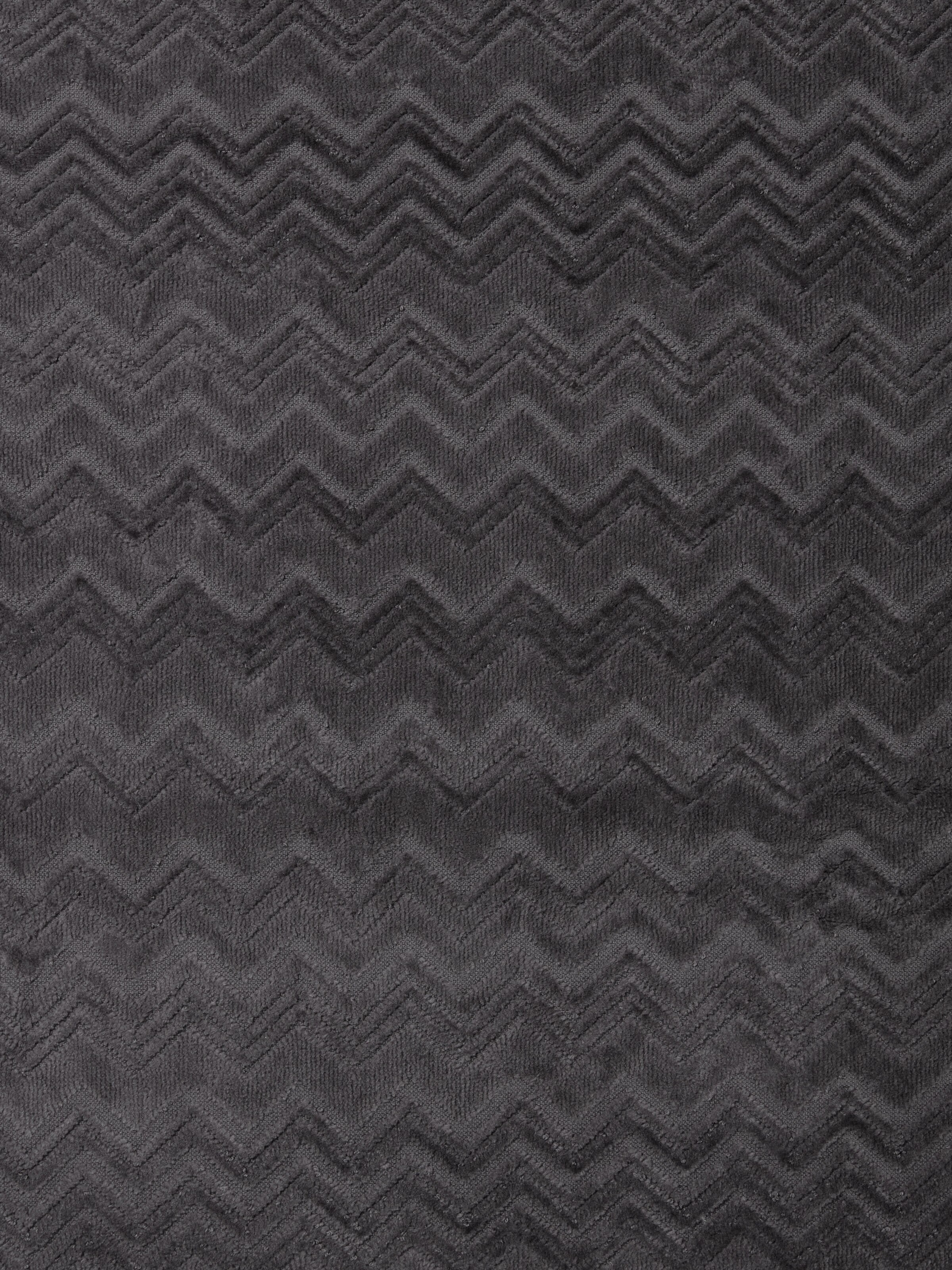 Chalk 150x100 cm beach towel in zigzag cotton terry cloth, Grey - 3