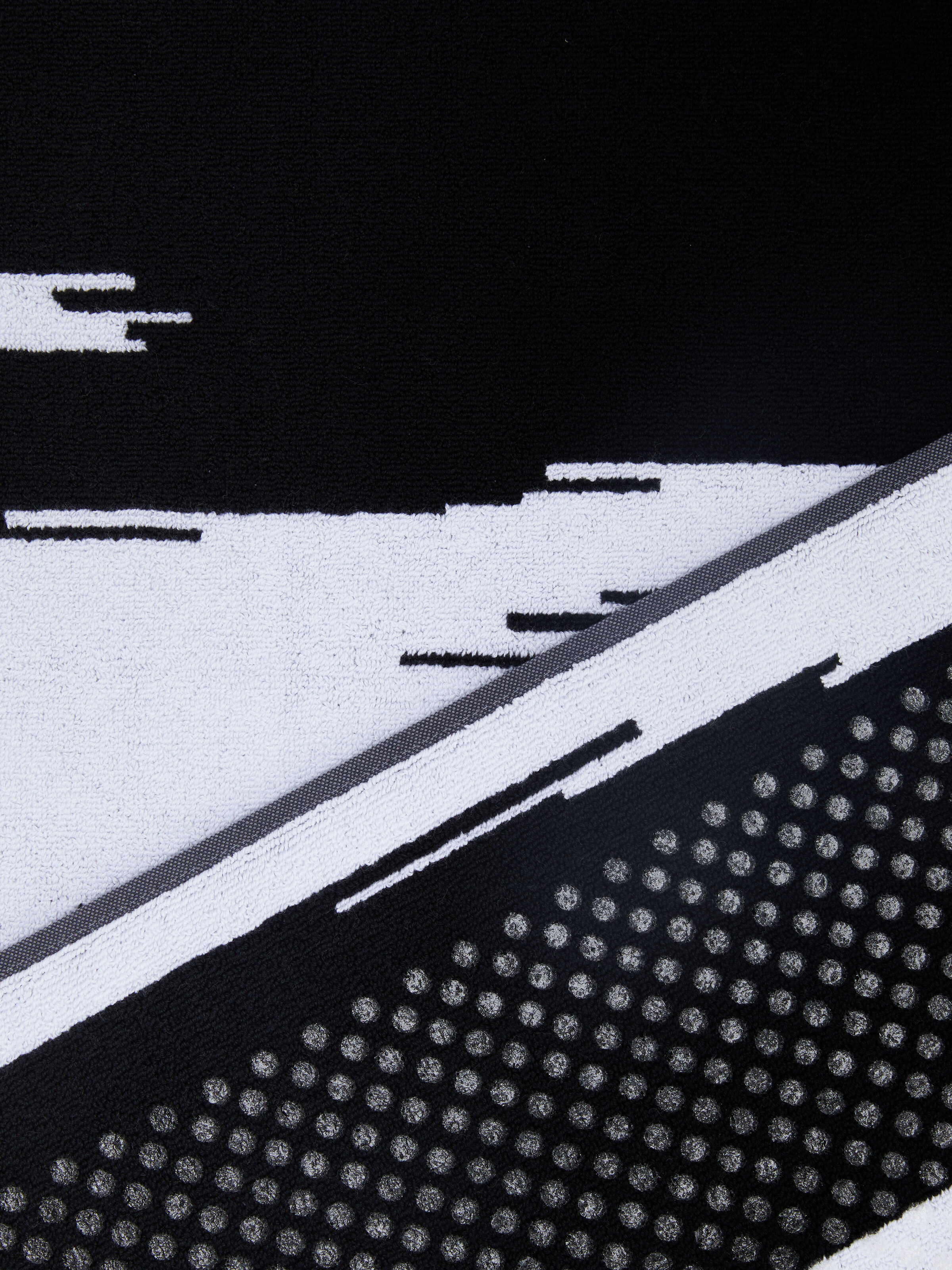 Slub 60x90 cm bath mat in slub cotton, Black & White - 2