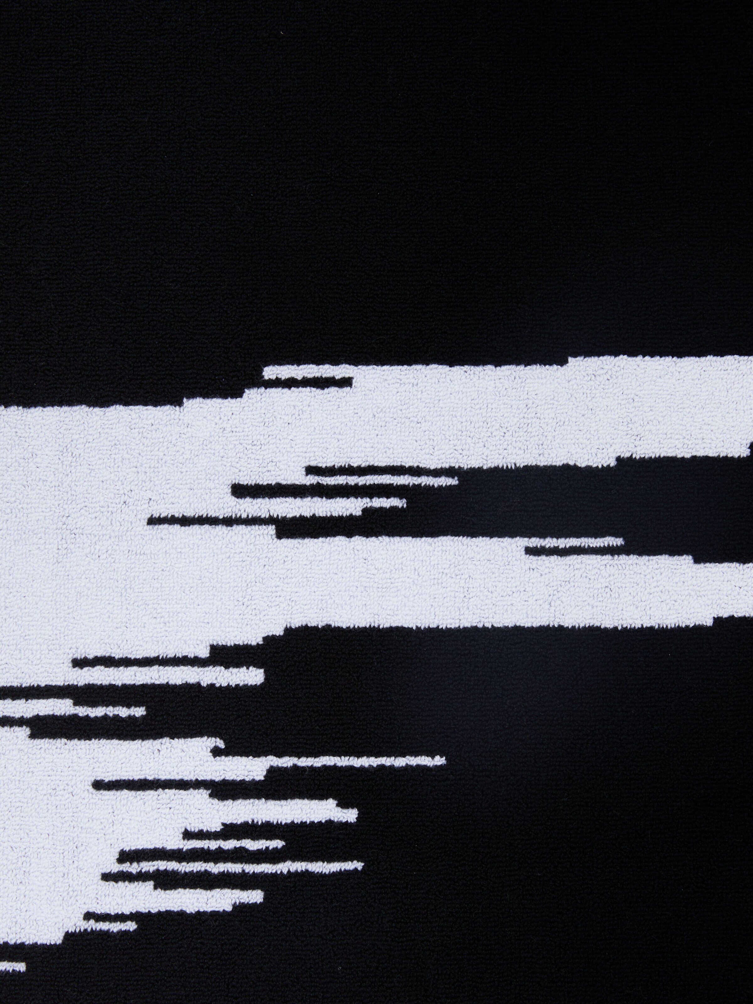 Slub 60x90 cm bath mat in slub cotton, Black & White - 3