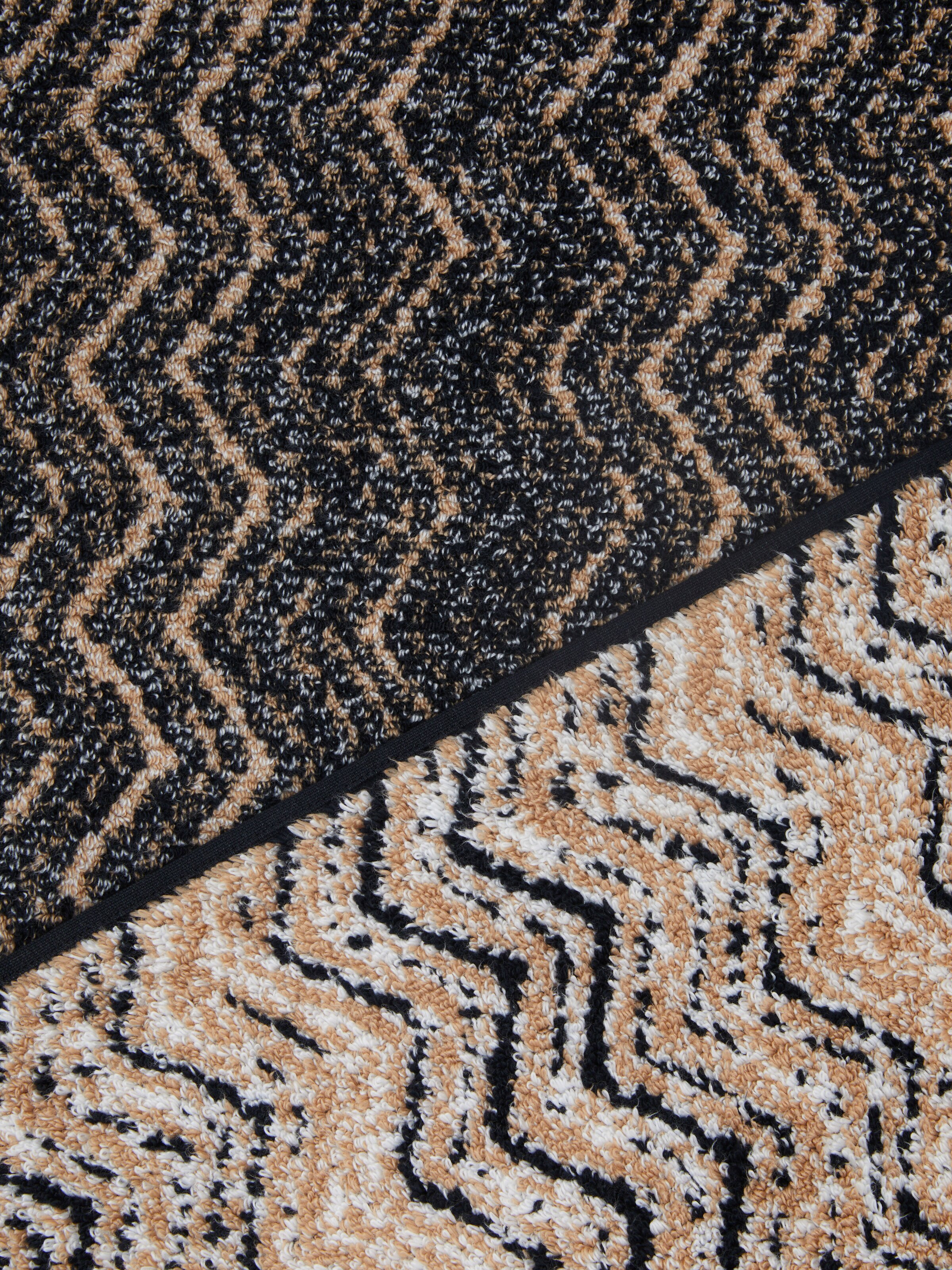 Azul bath mat 60x90 cm in cotton chevron, Brown - 2