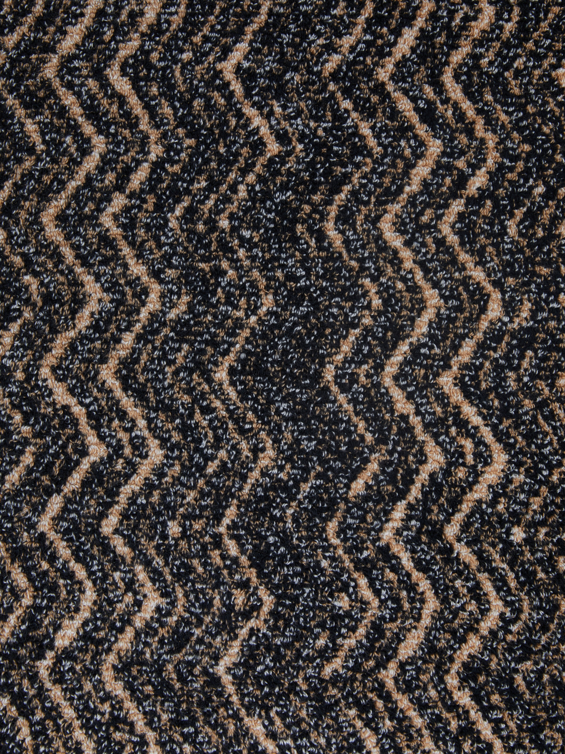 Azul bath mat 60x90 cm in cotton chevron, Brown - 3