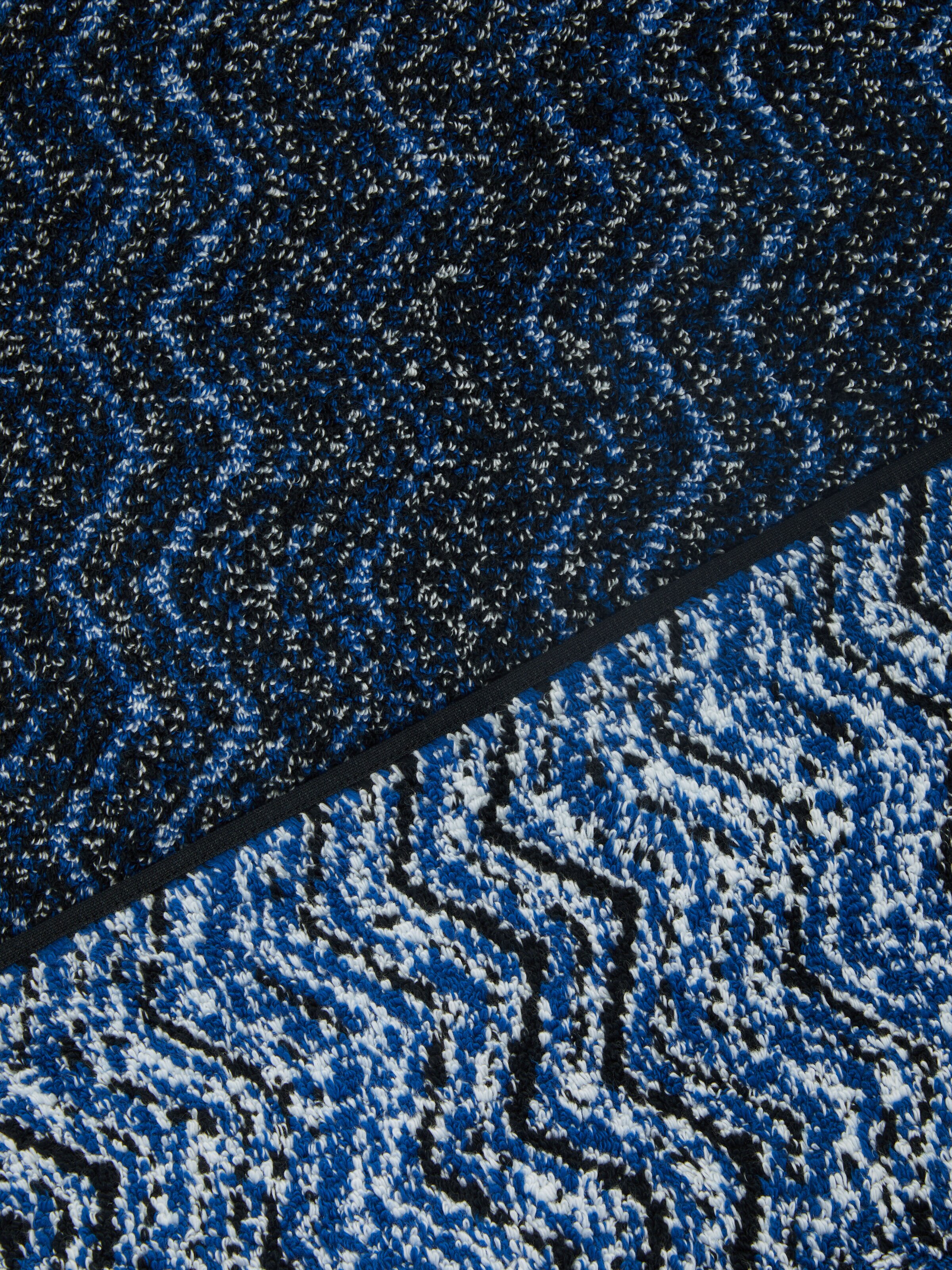 Azul bath mat 60x90 cm in cotton chevron, Blue - 2