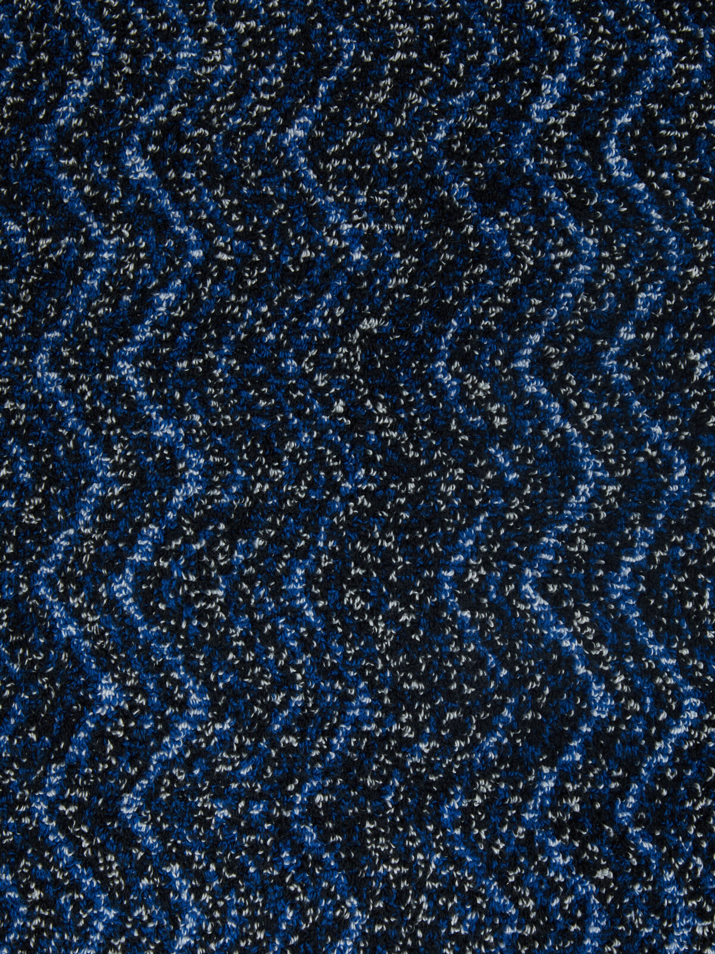 Azul bath mat 60x90 cm in cotton chevron, Blue - 3