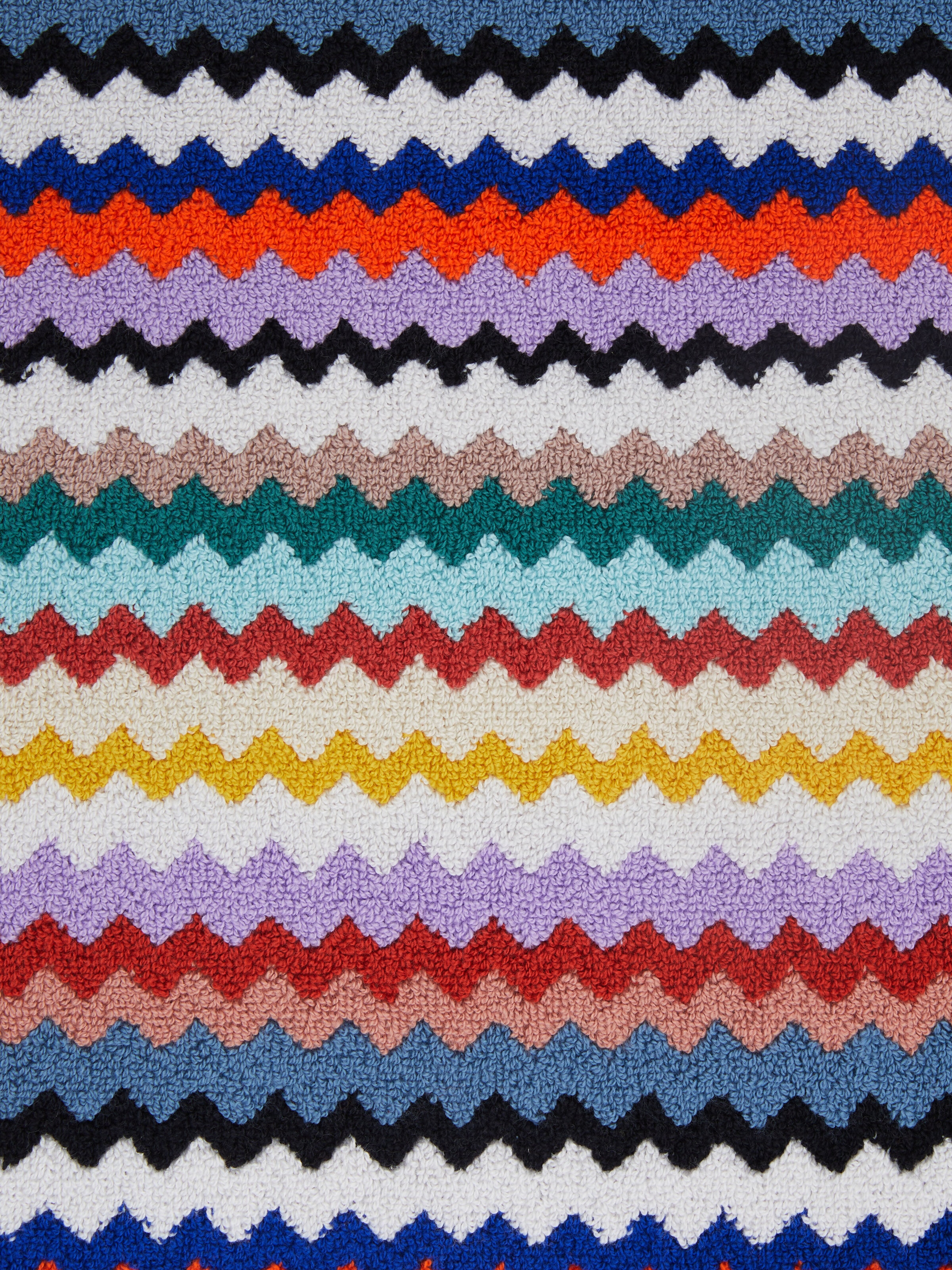 Alfombrilla de baño Riverbero 60x90 cm de algodón en zigzag, Multicolor  - 3