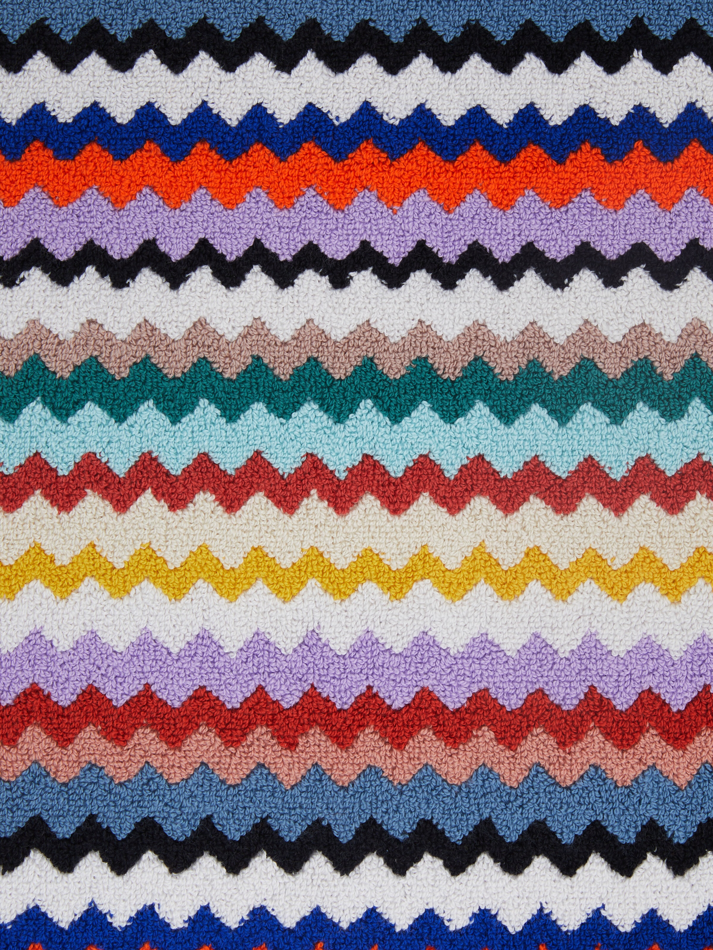 Tappetino da bagno Riverbero 60x90 cm in cotone zig zag, Multicolore  - 3