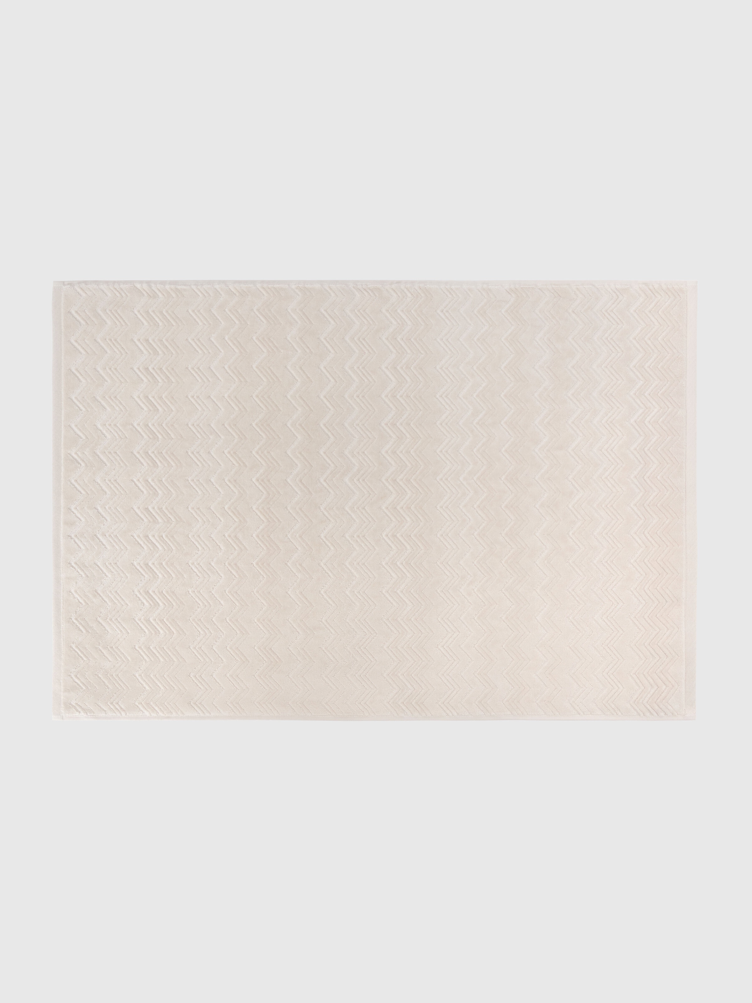 Chalk 60x90 cm cotton zigzag bath mat, Brown - 0