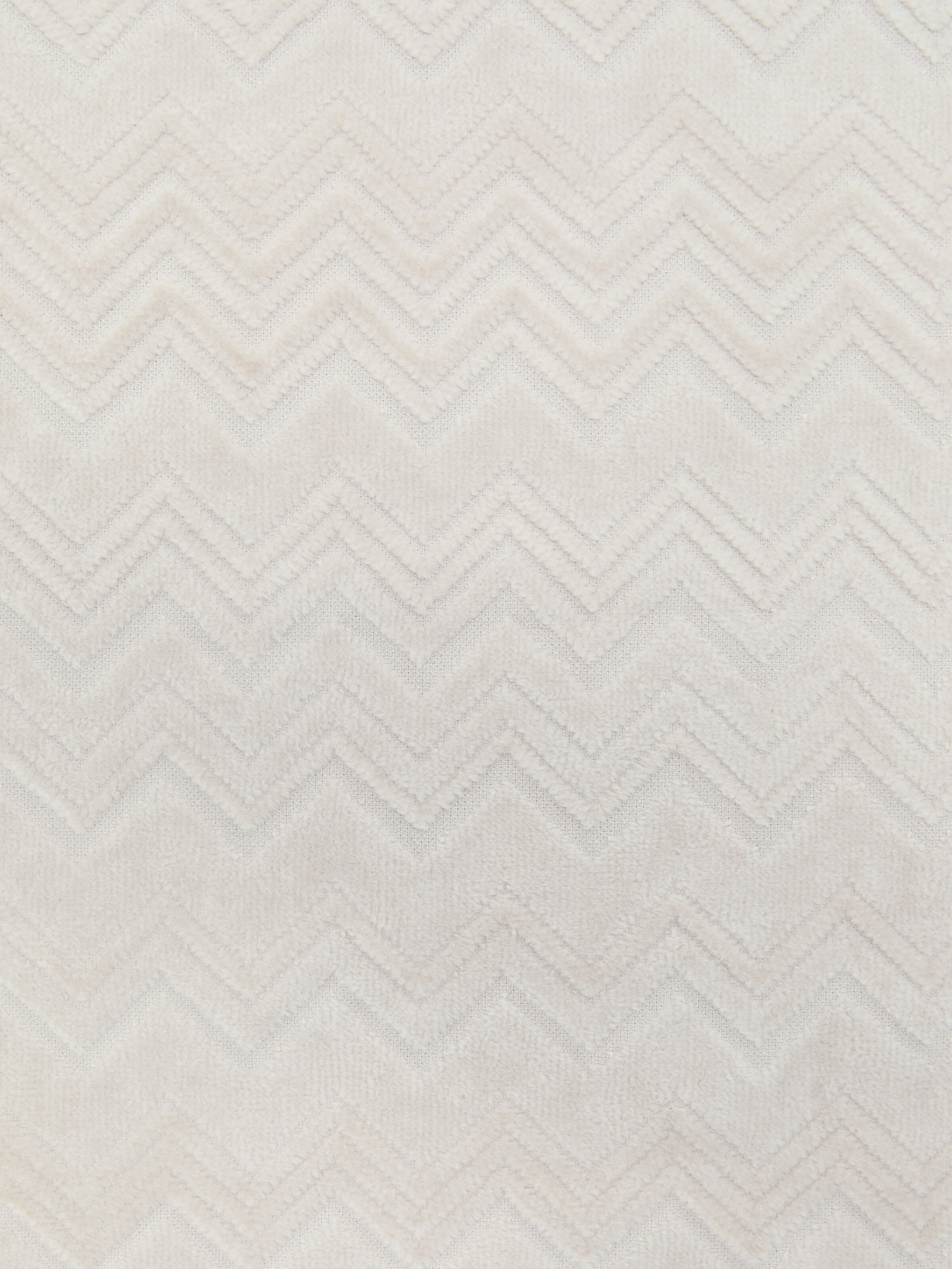 Chalk 2-piece bath towel set in cotton terry with zigzag pattern, Brown - 3