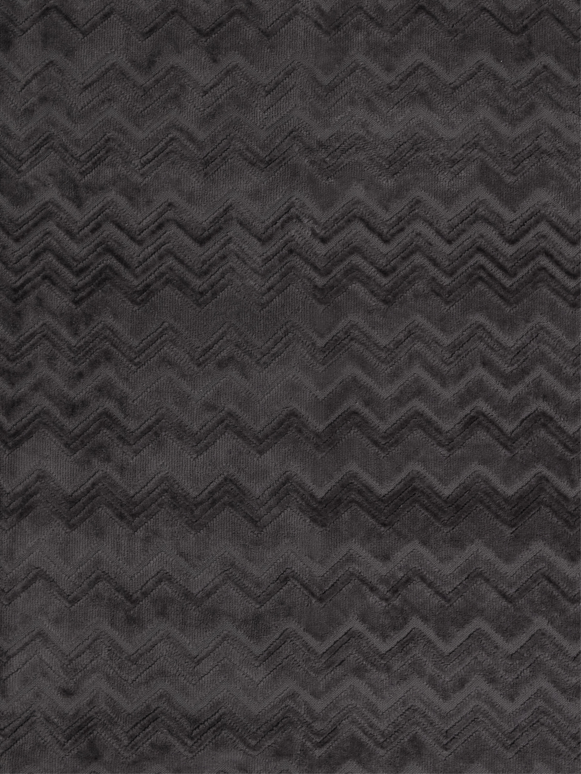Chalk 2-piece bath towel set in cotton terry with zigzag pattern, Grey - 3
