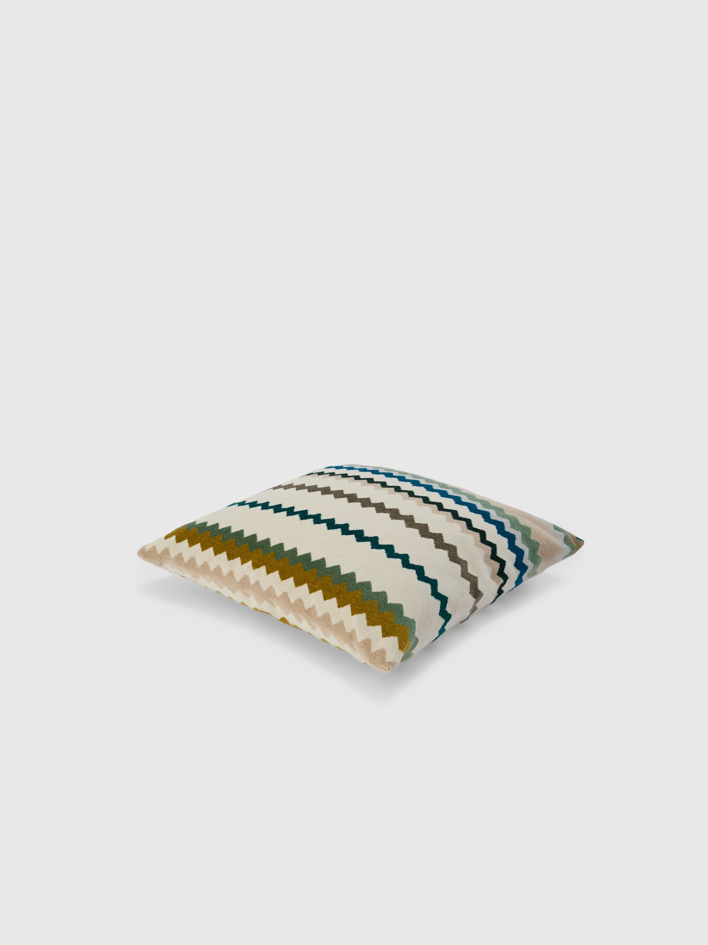 Outdoor Cushion Dune 40x40 cm zig zag, Green & Multicoloured  - 1