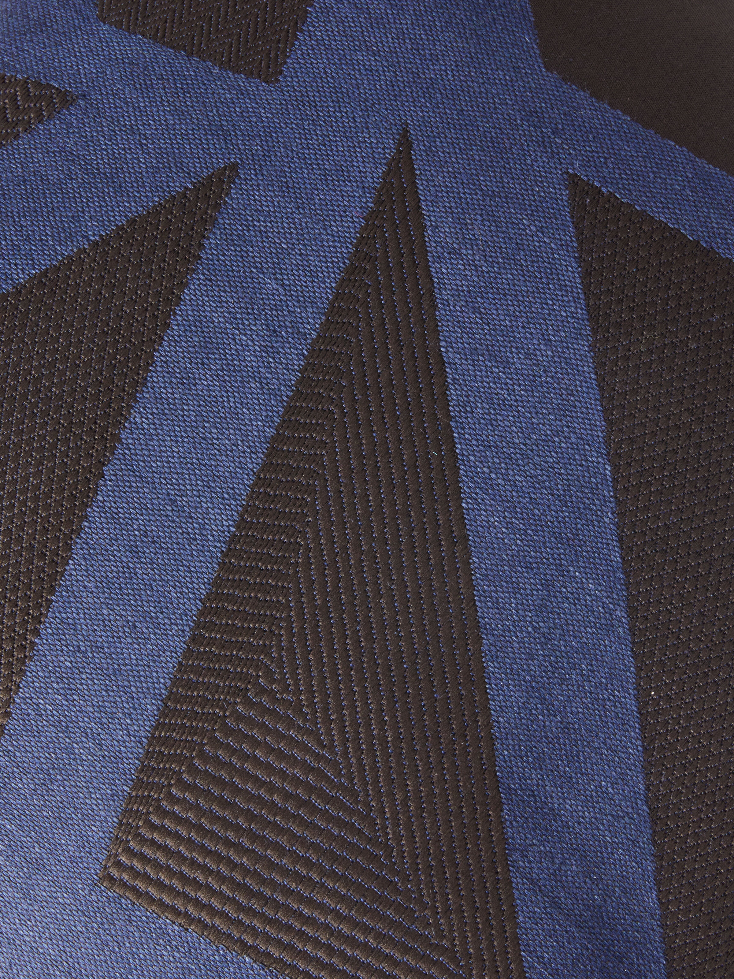 Nastri Relief cushion 40x40 cm, Blue - 3