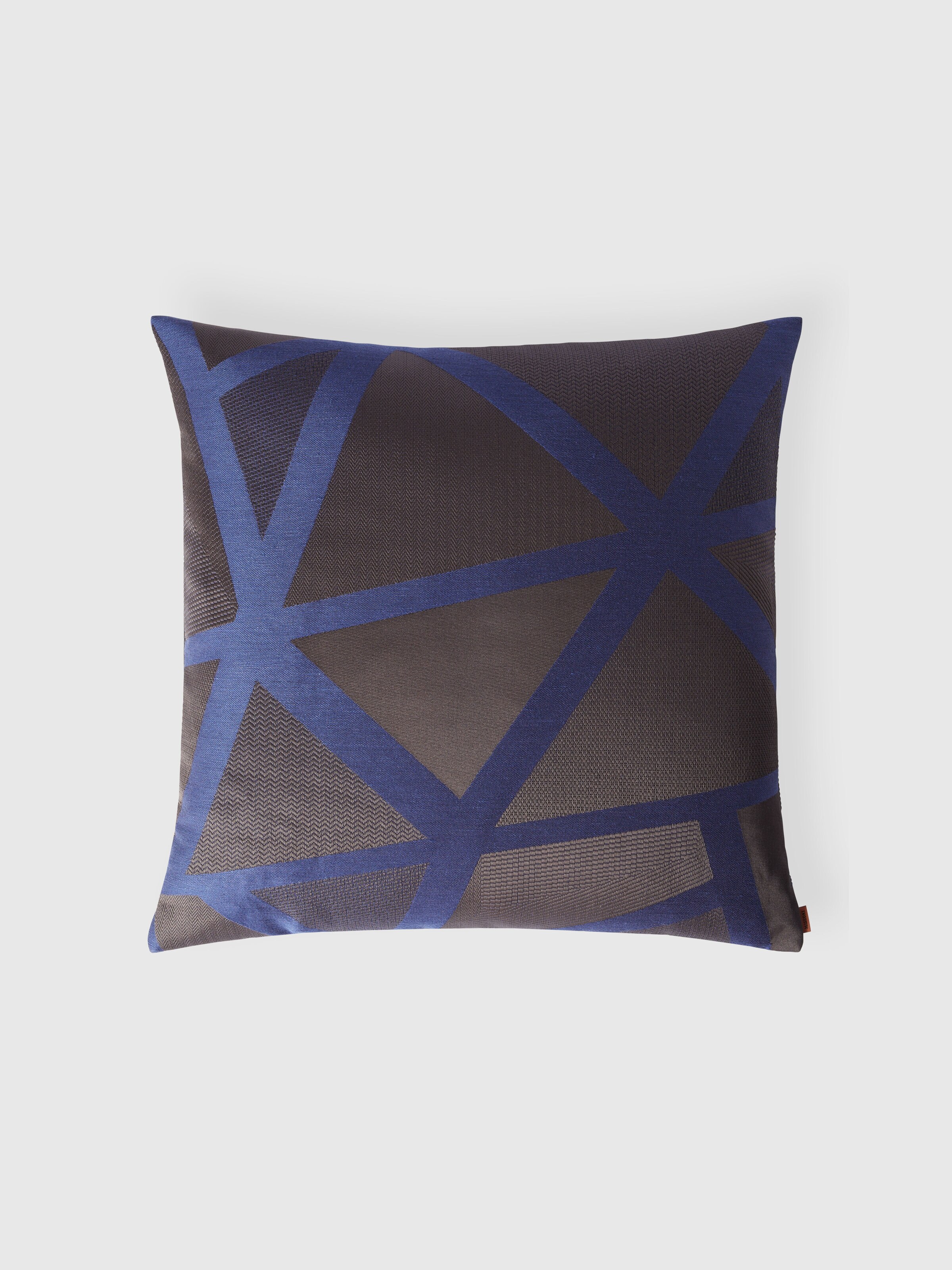 Cuscino Nastri Relief 60x60 cm, Blu - 0