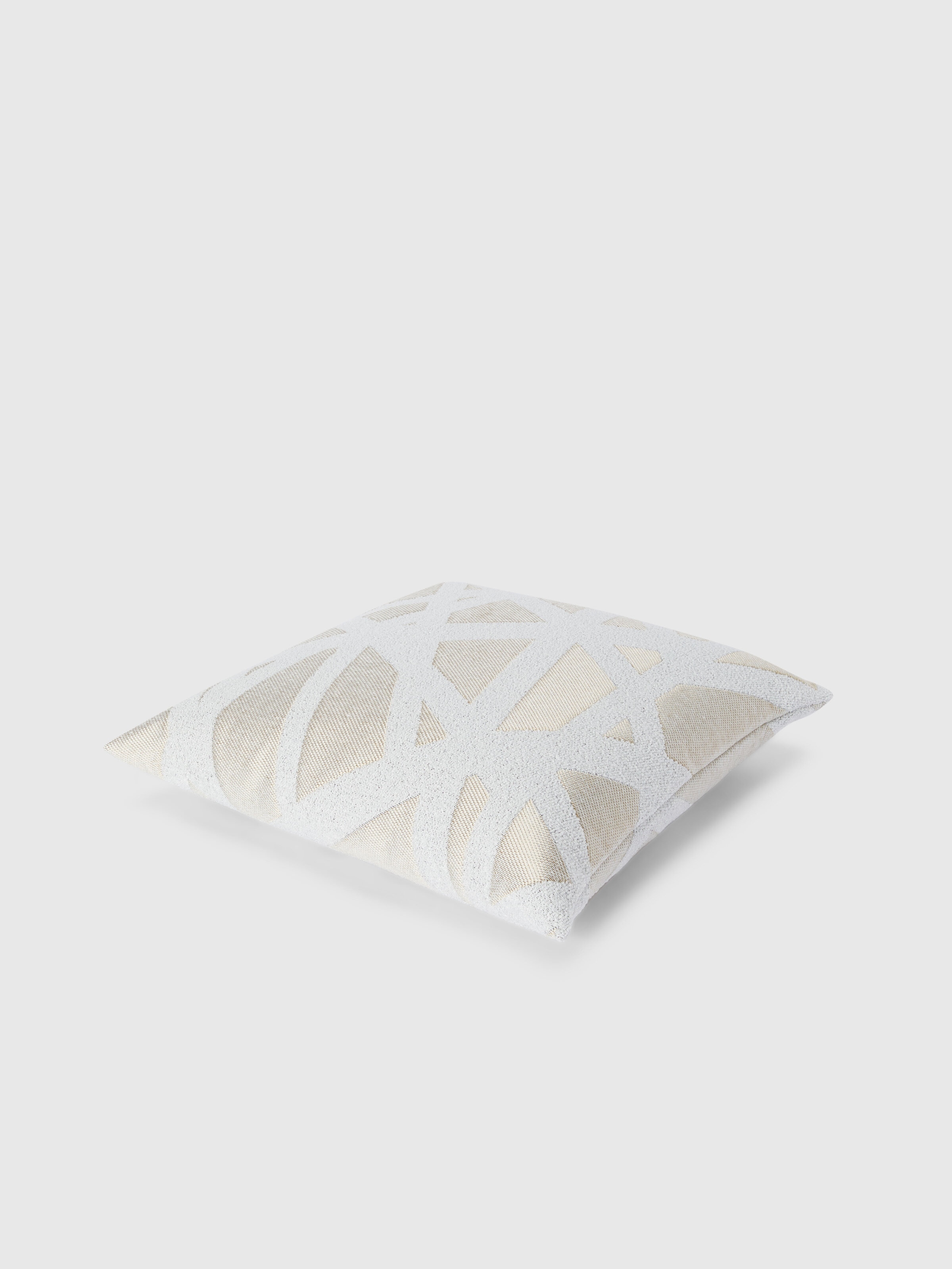 Cojín de exterior Nastri bouclé 50x50 cm, Blanco  - 1
