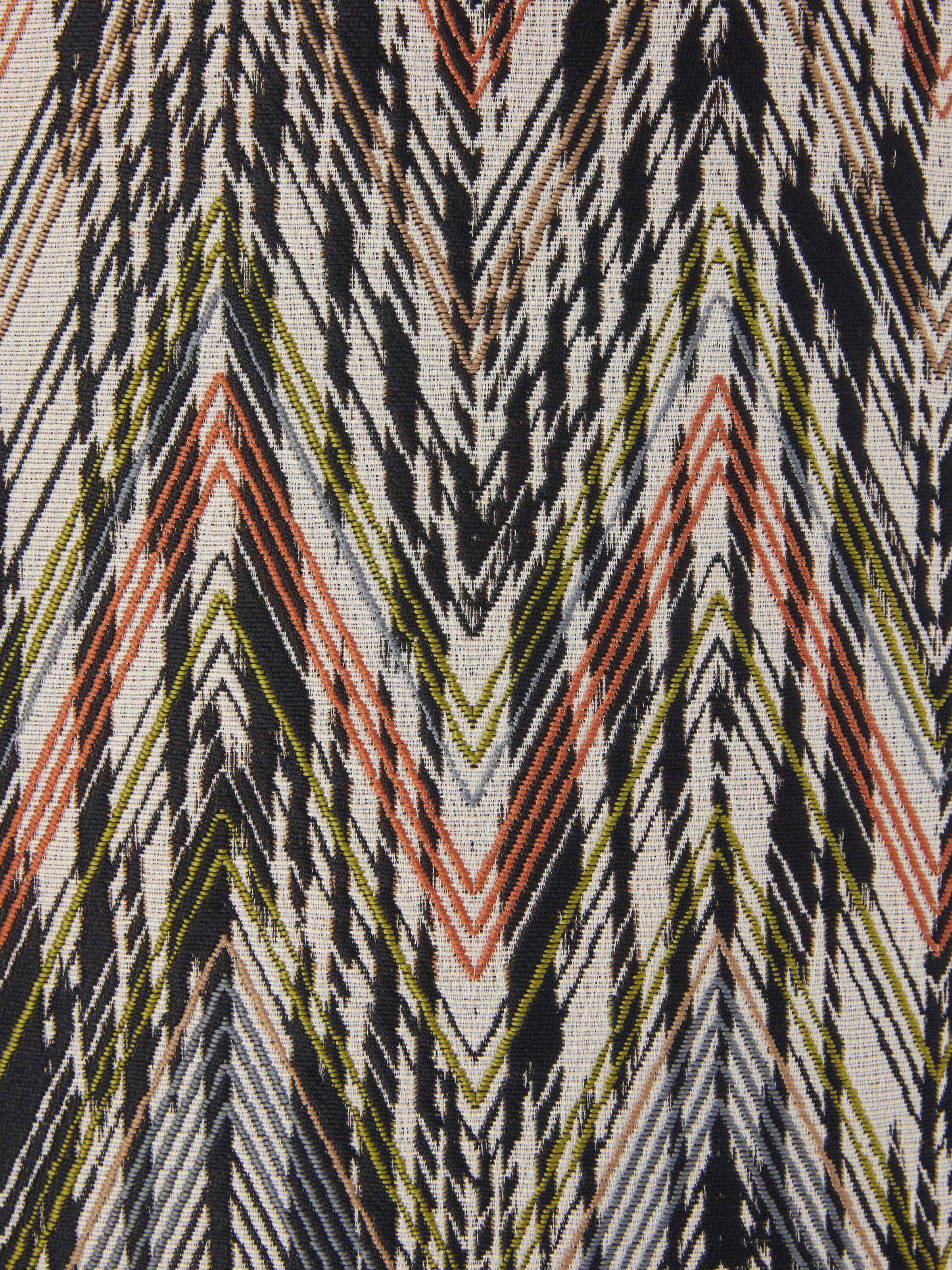 NY cylindrical pouffe 40x30 cm with chevron pattern, Beige - 3