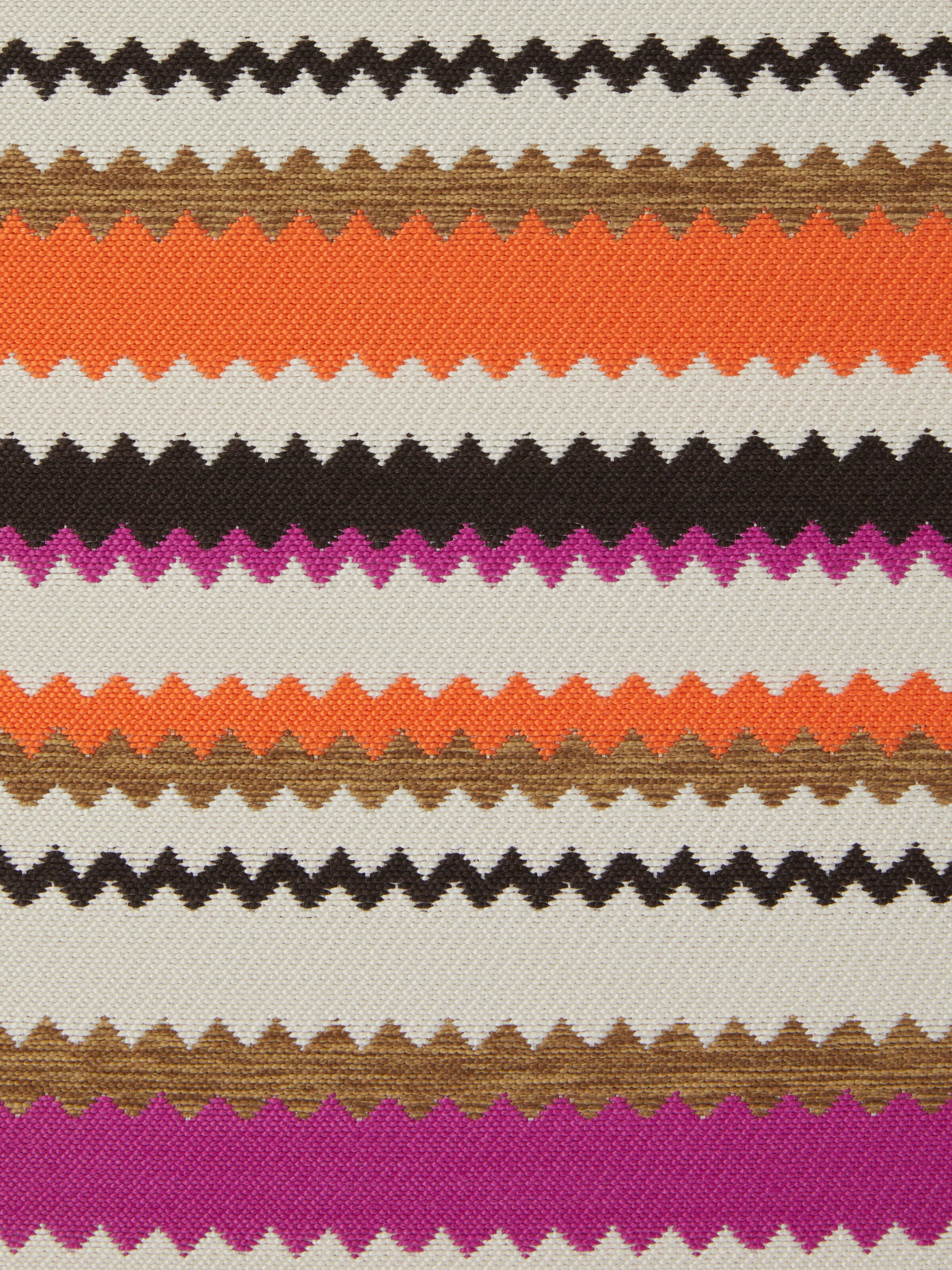 Pouf da esterno cubico Cancun chevron 40x40x40 cm, Arancio Multicolore  - 3