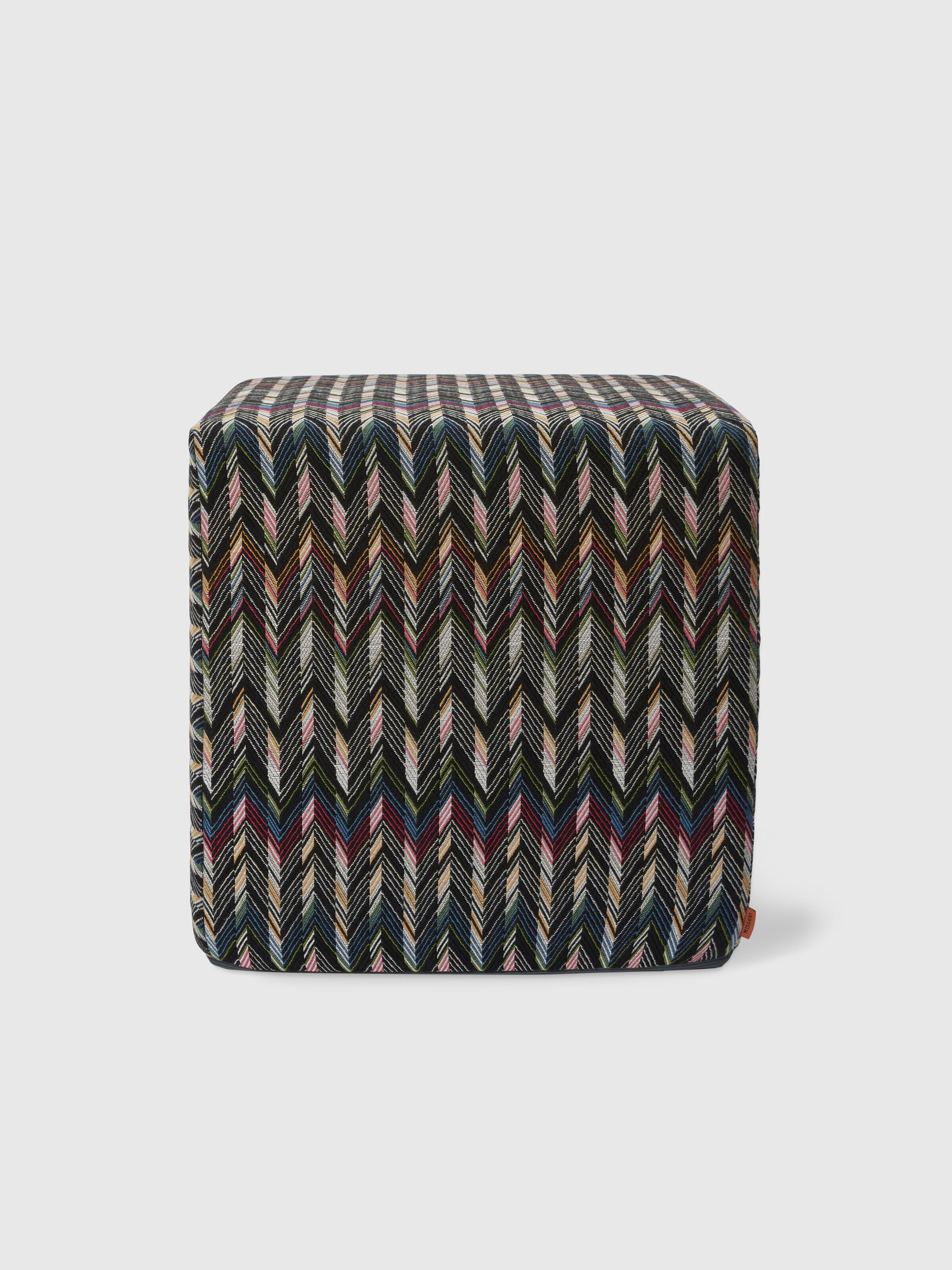 Stride cubic pouffe 40x40x40 cm, Black    - 0