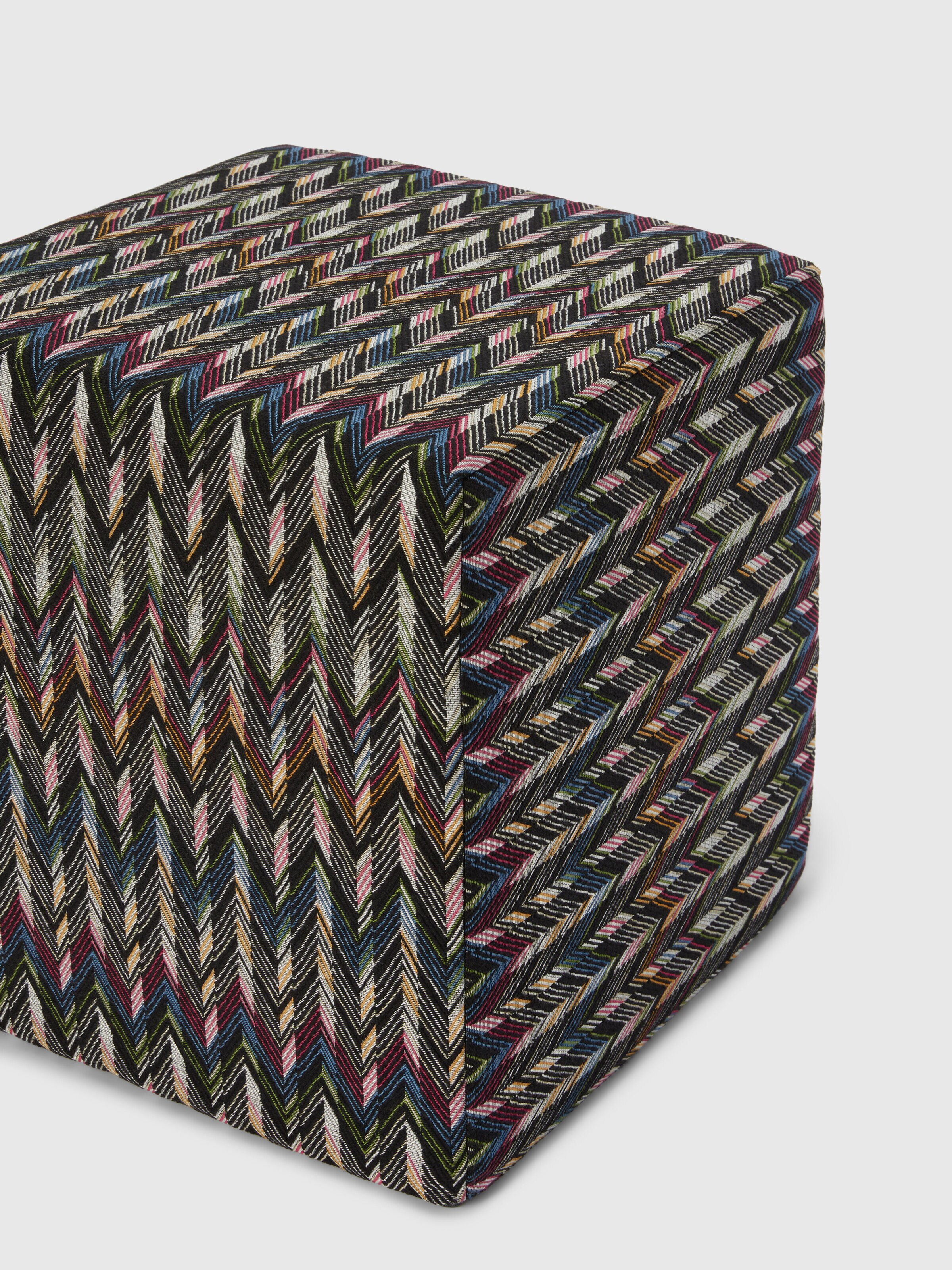 Stride cubic pouffe 40x40x40 cm, Black    - 1