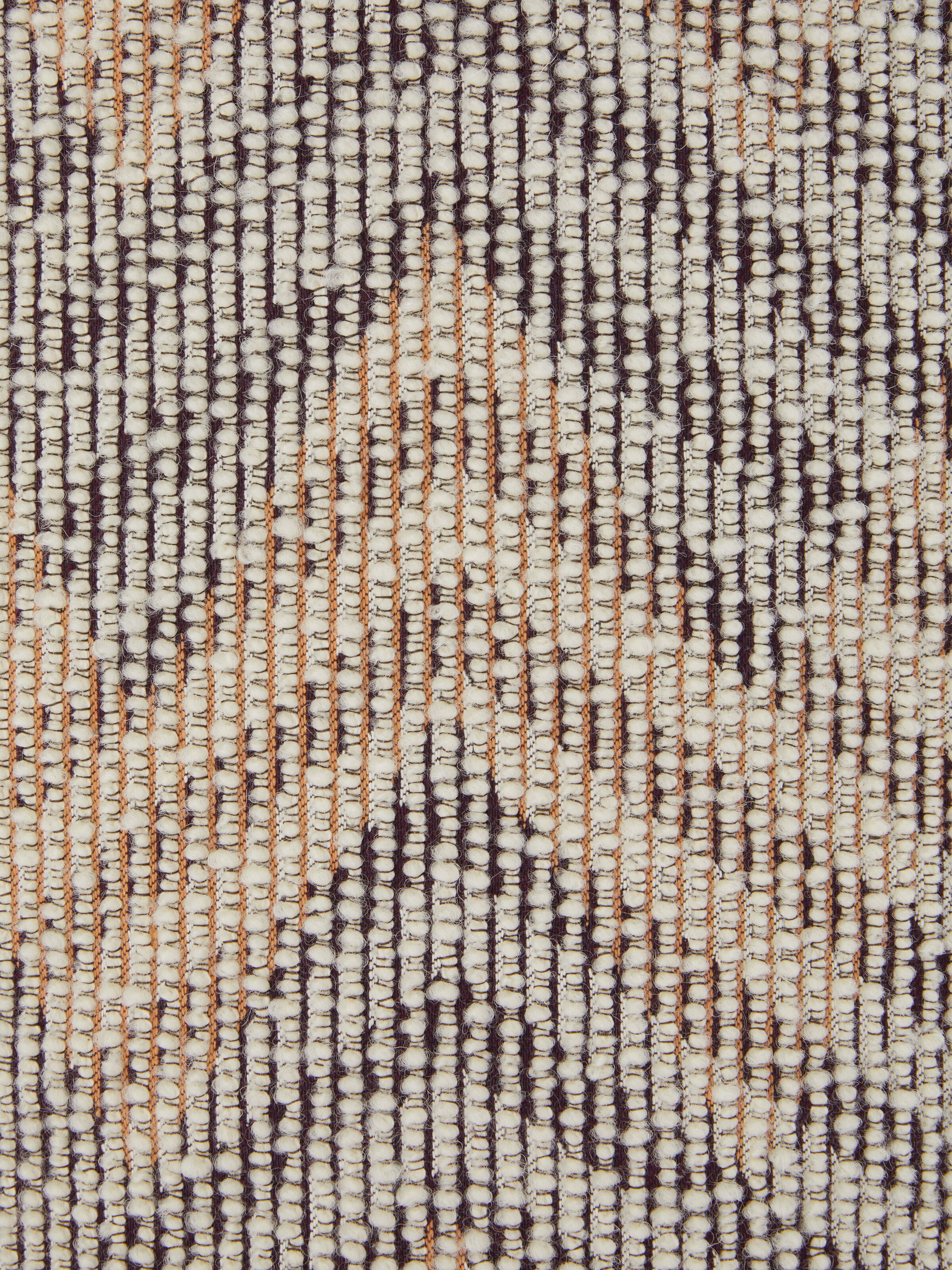 Dinamico bouclé cylindrical pouffe 40x30 cm chevron pattern, Purple  Multicoloured  - 3