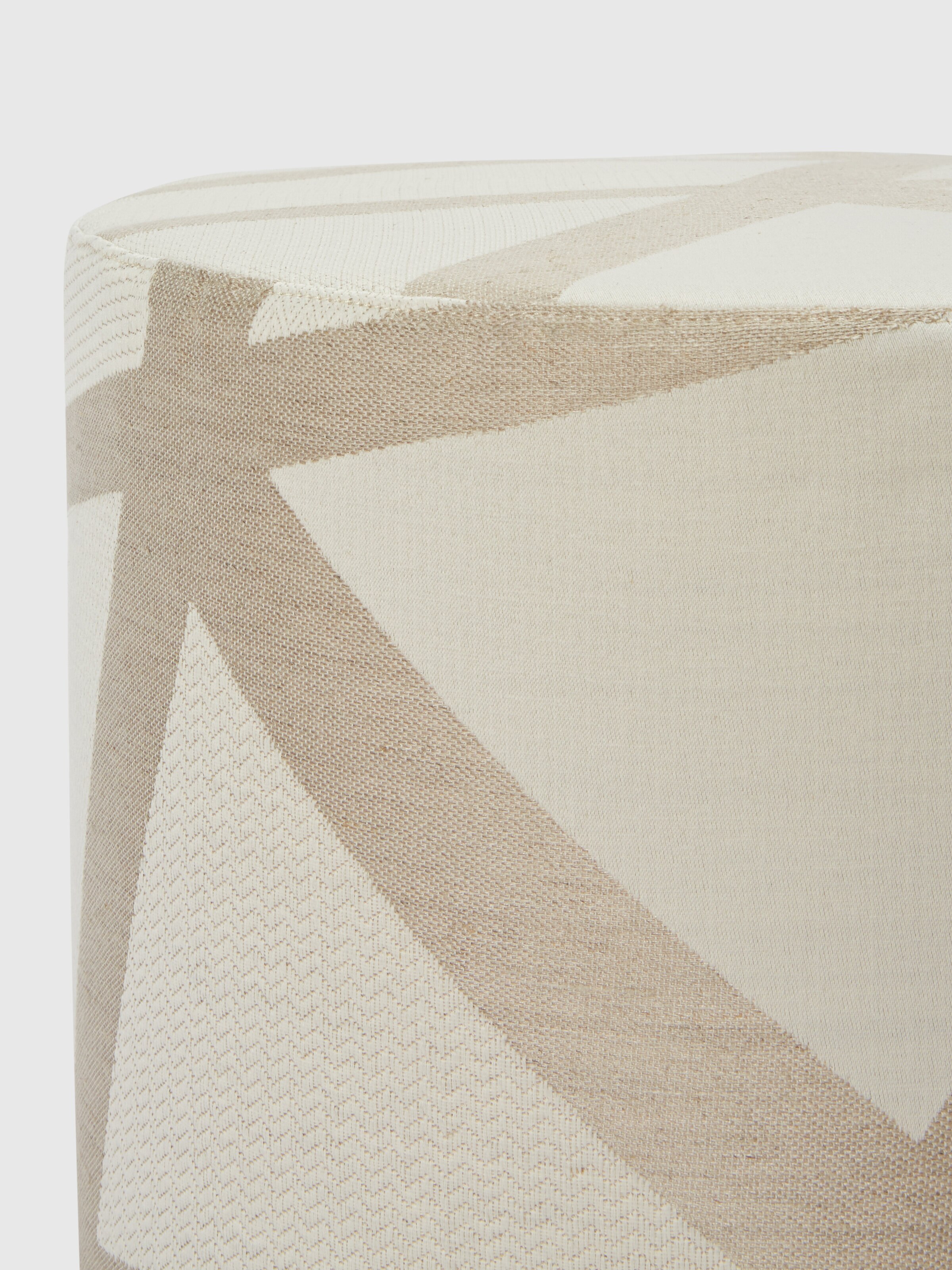 Pouf cilindrico Nastri Relief 40x30 cm, Marrone - 2