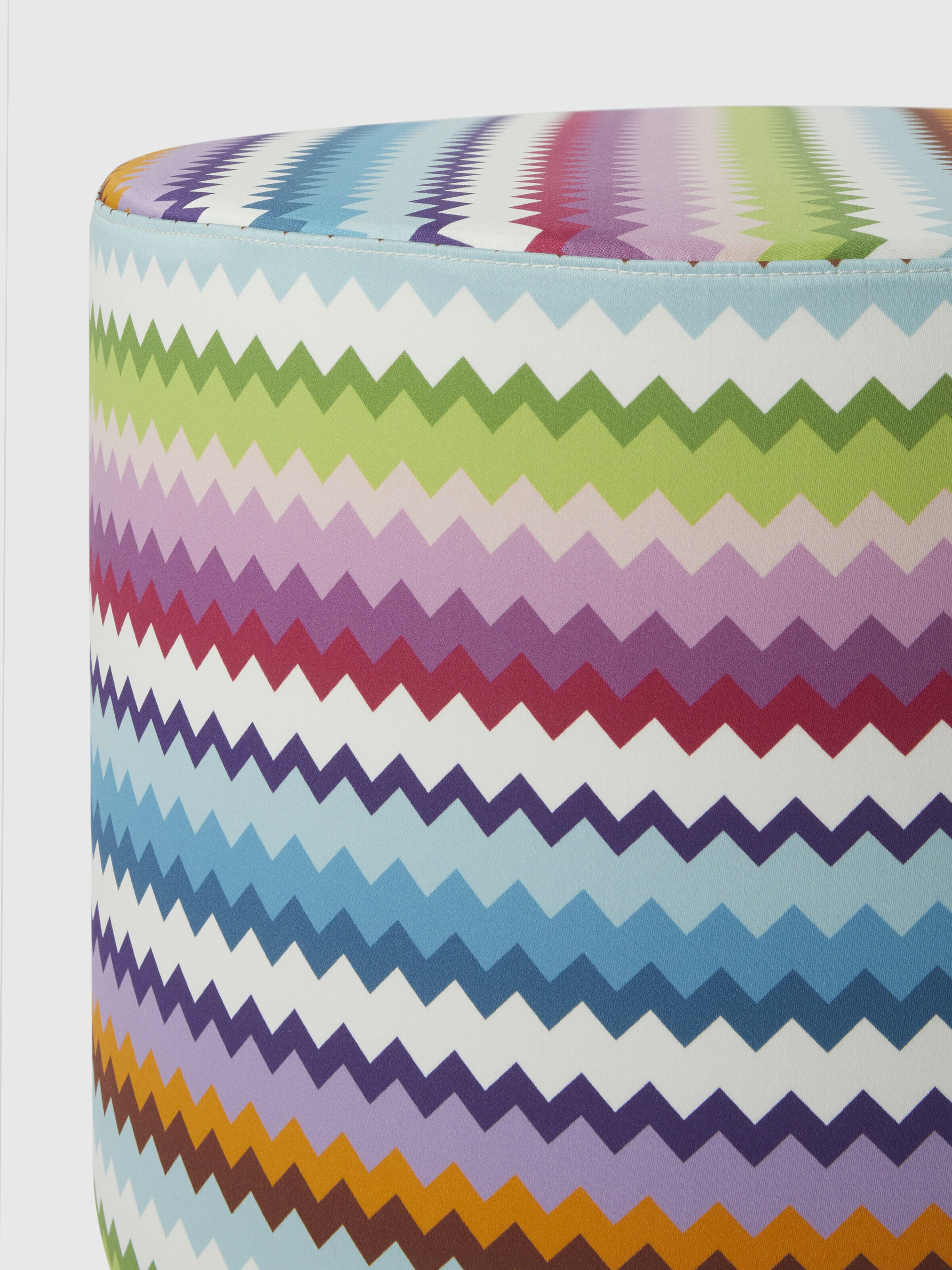 Cylinder Riverbero Pouf 40x30 cm, Pink & Multicoloured - 2