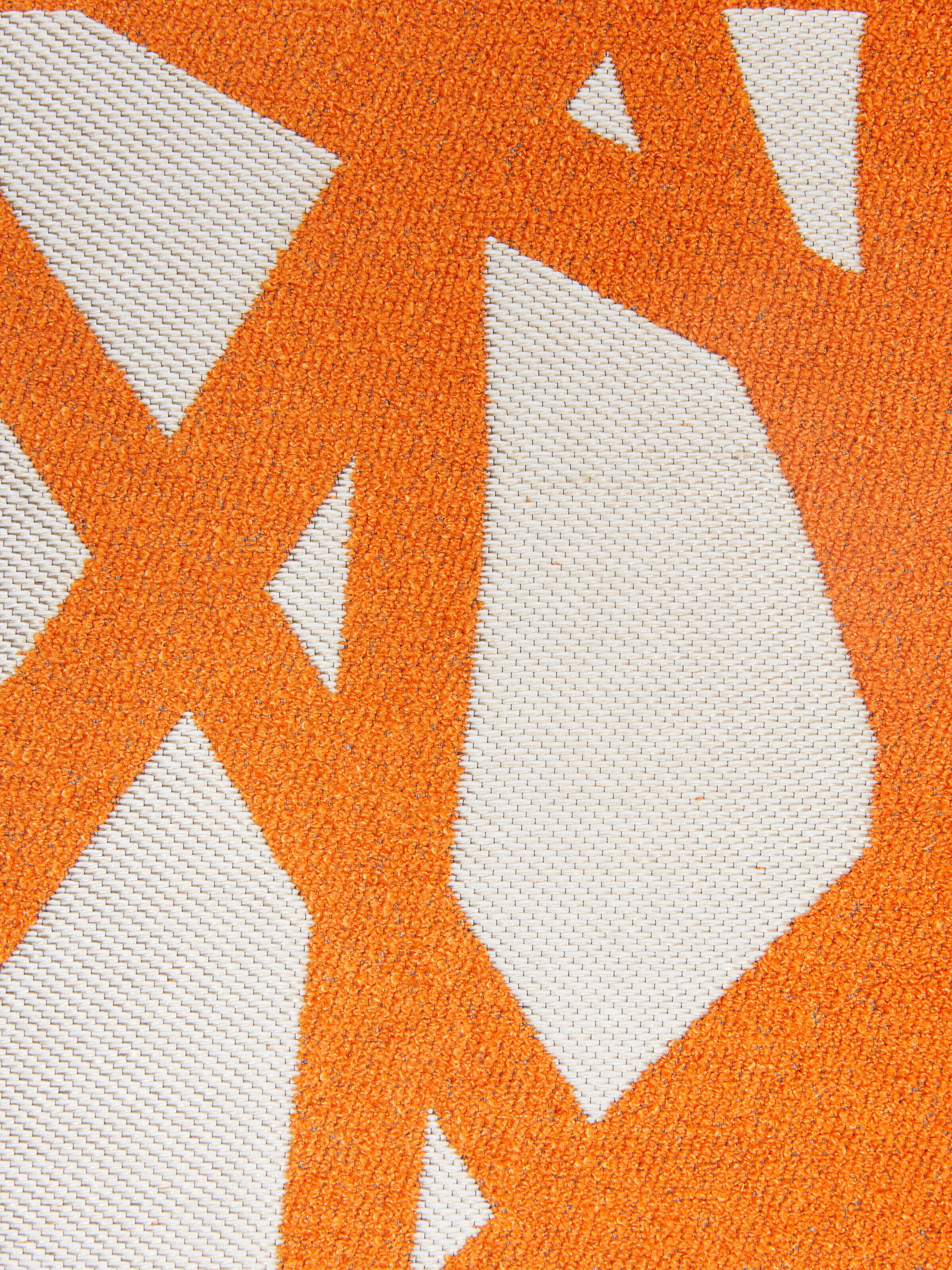 Nastri, cubic bouclé outdoor pouffe, 40x40x40 cm, Orange - 3