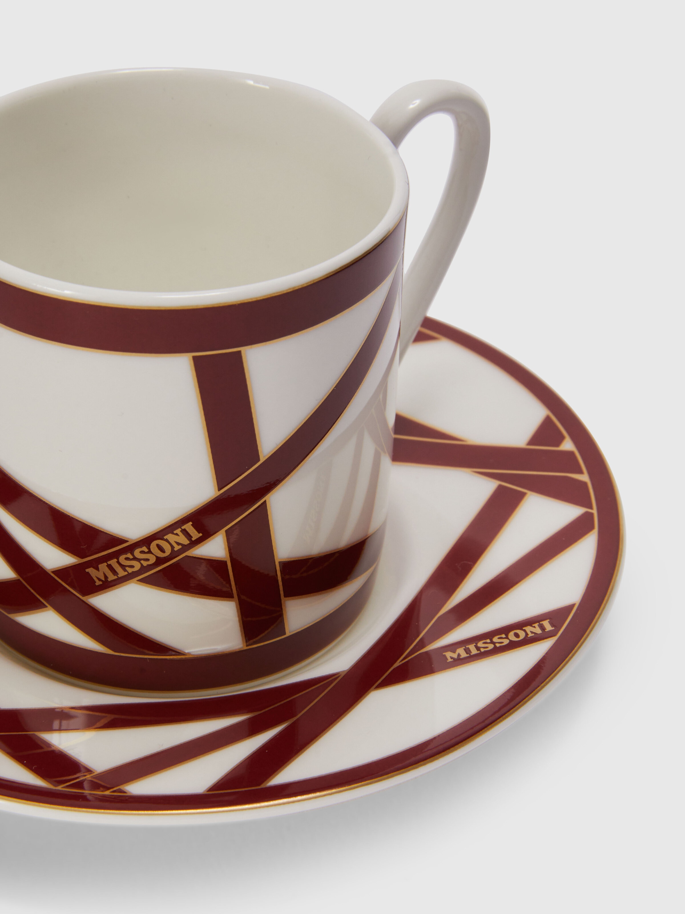 Nastri 6 tazas de café y plato, BORDEAUX - 3