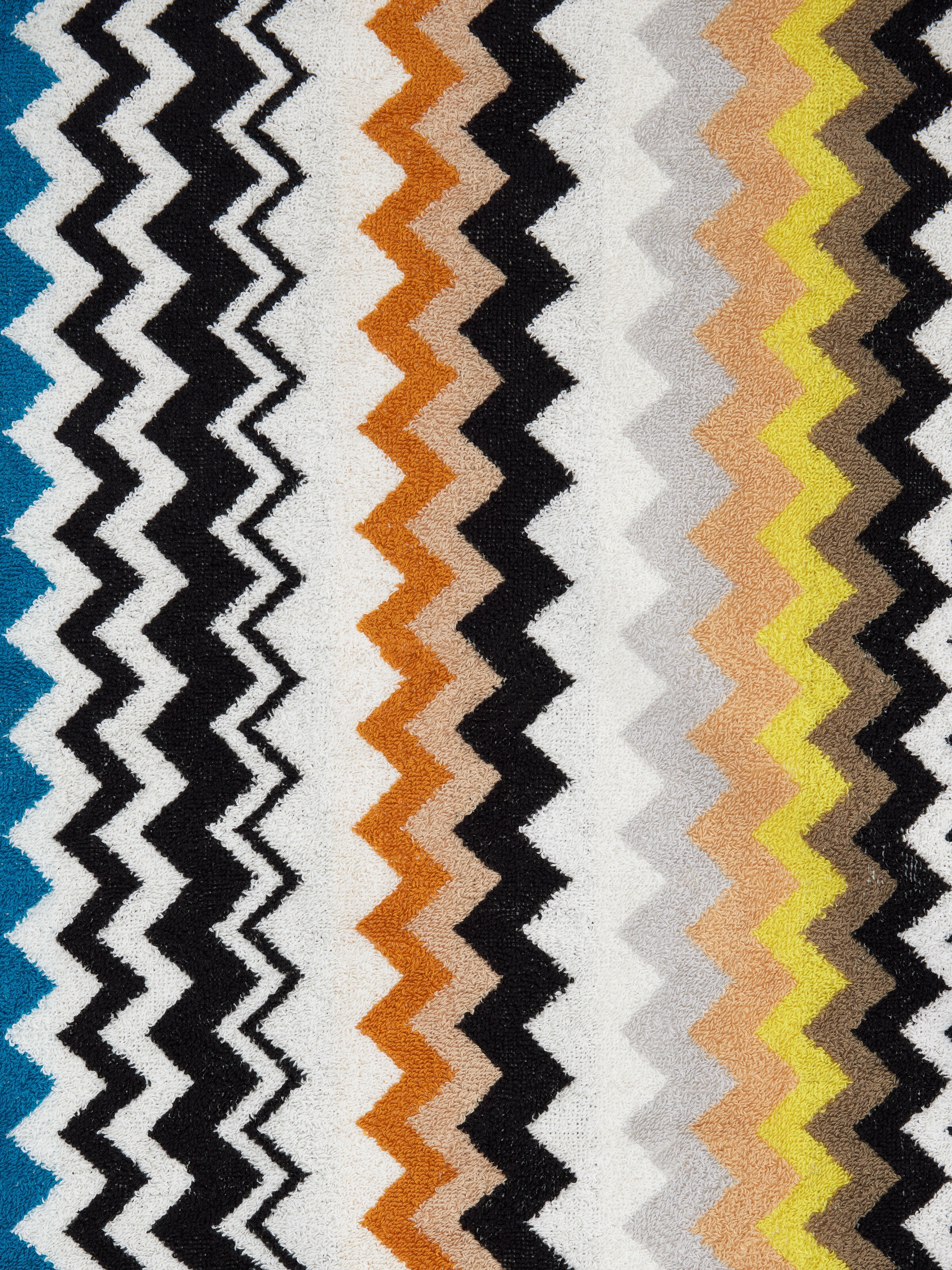 Accappatoio in spugna di cotone Best zig zag, Nero  Multicolore  - 3