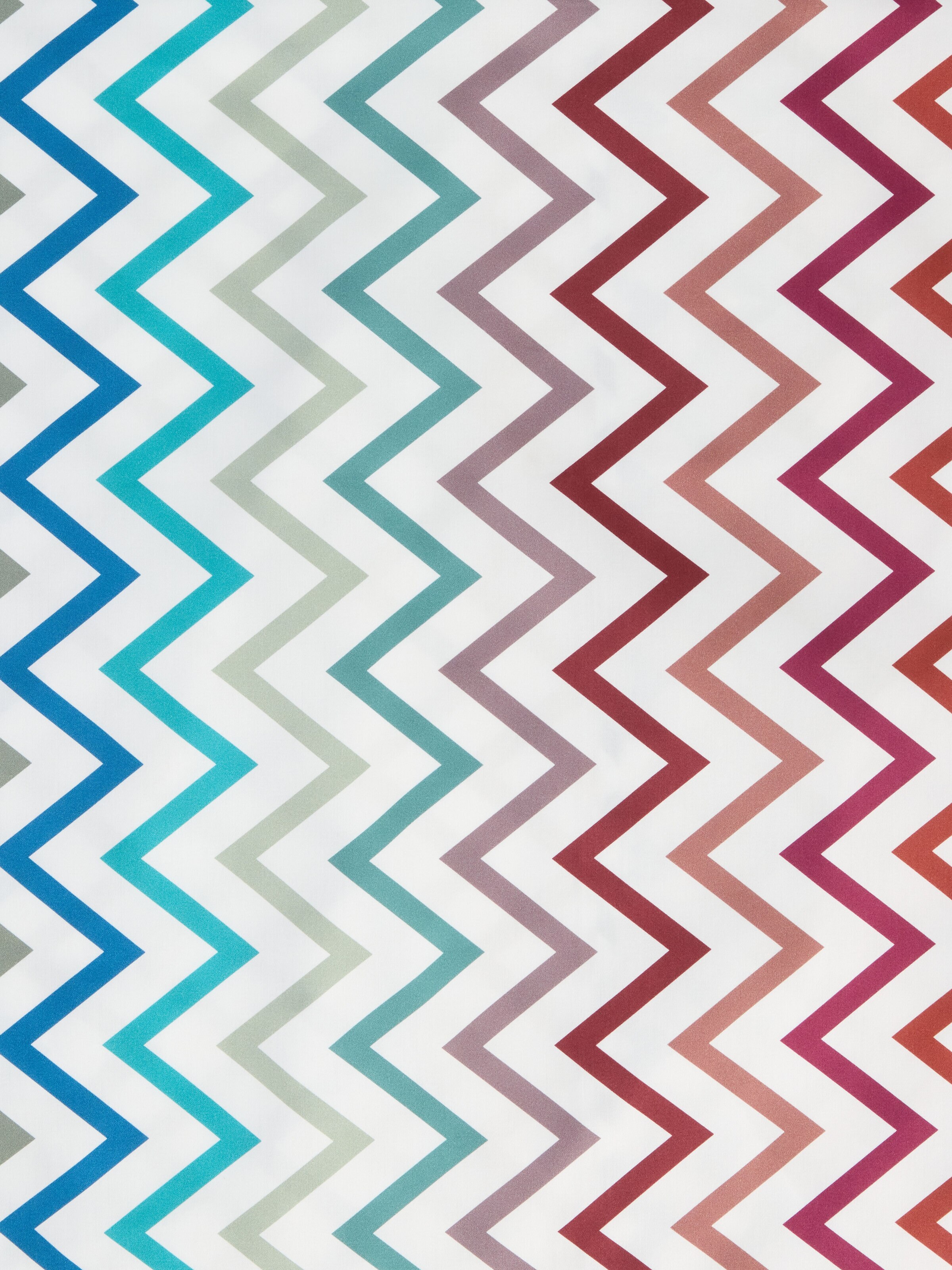 Pair of Watamu Pillowcases in 100% cotton with zig zag pattern, Multicoloured  - 3