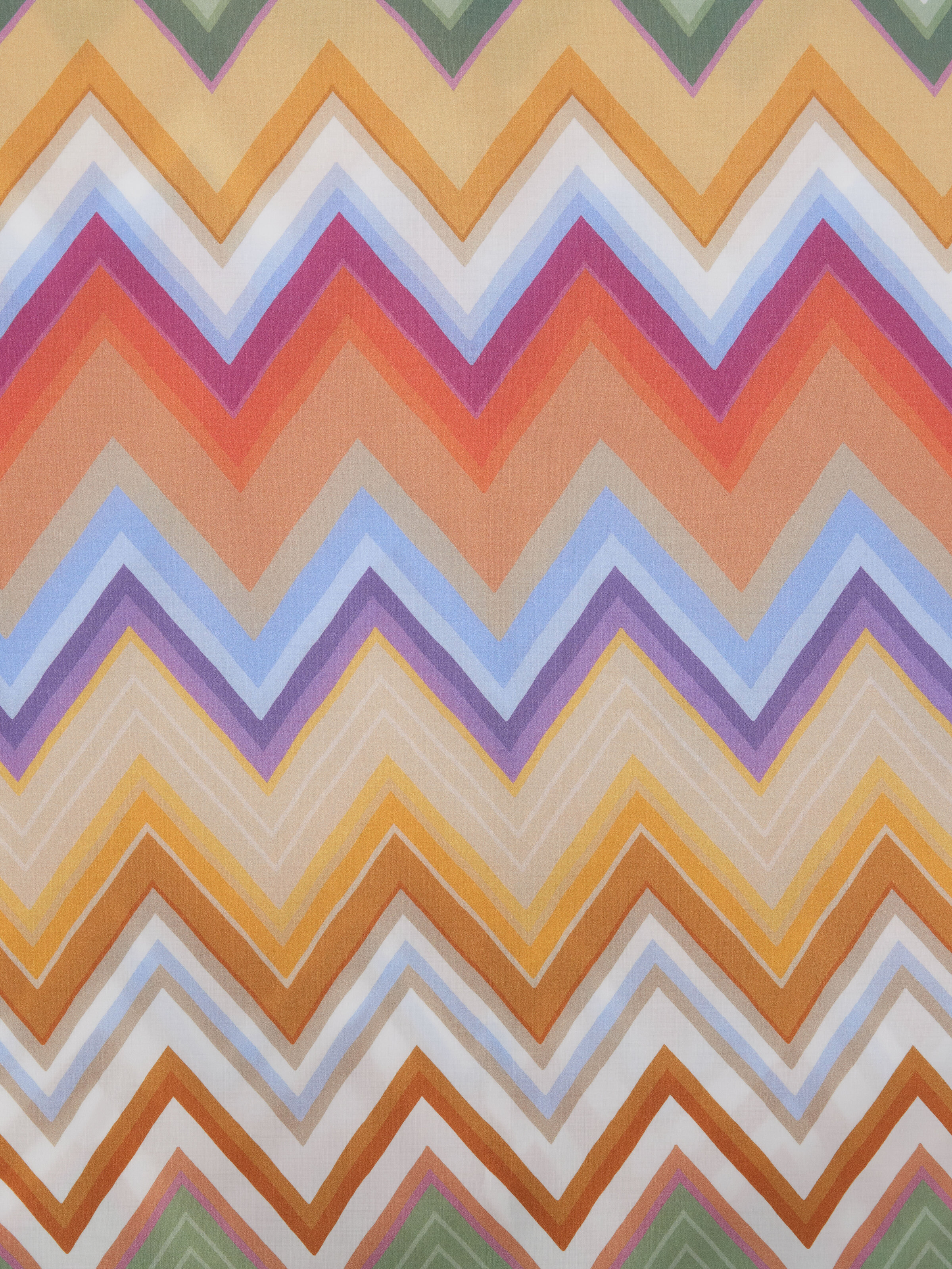 Pair of Andres Re Edition Envelope Pillowcases in 100% cotton with zig zag pattern, Orange Multicoloured  - 3