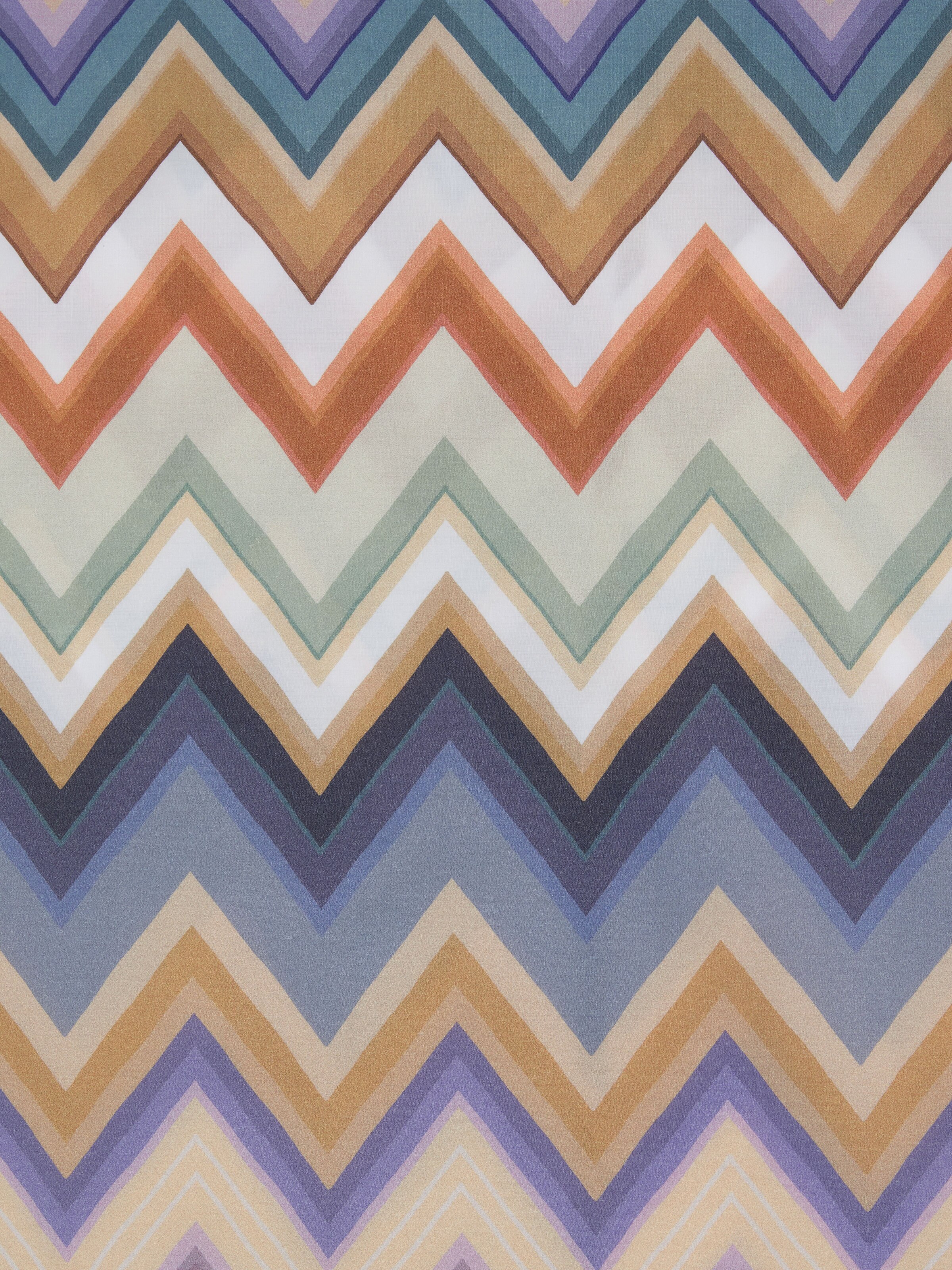 Pair of Andres Re Edition Envelope Pillowcases in 100% cotton with zig zag pattern, Black Multicoloured  - 3