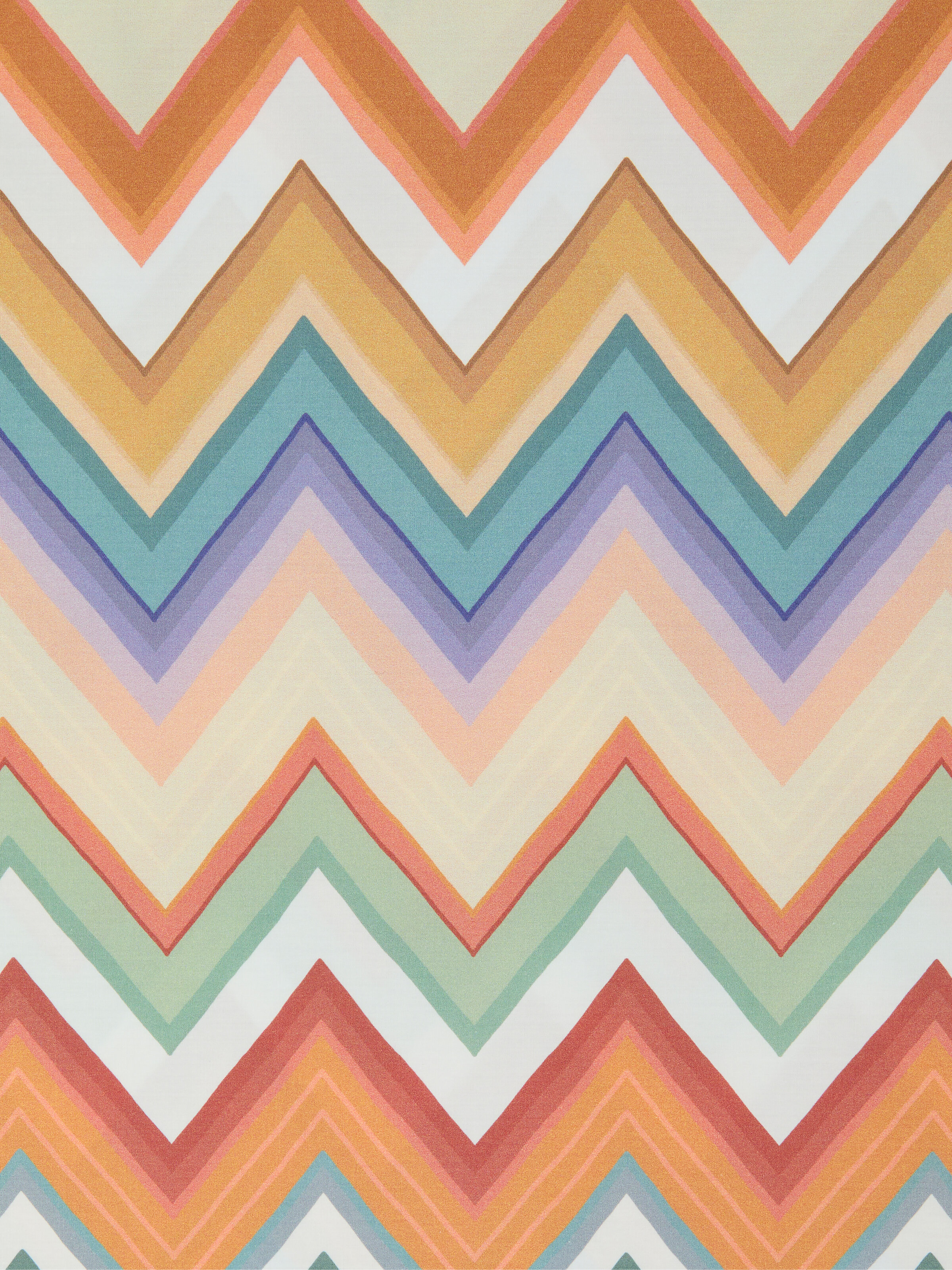 Cubrecama Andres Re Edition en 100% algodón con diseño zig zag, Naranja Multicolor  - 3