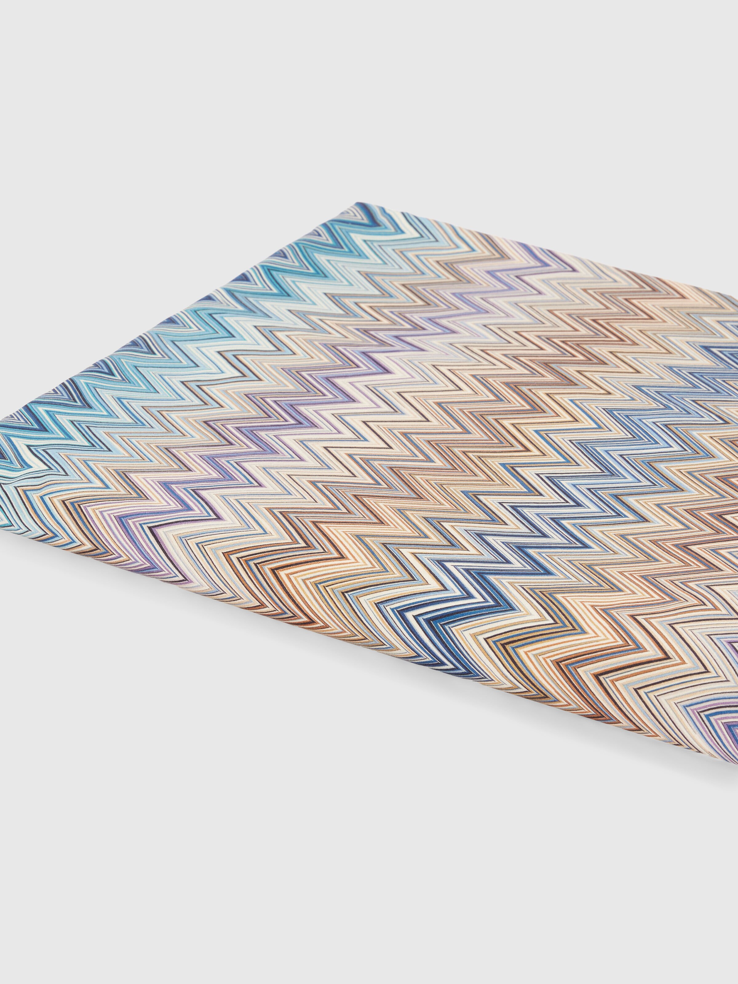 John Re Edition Duvet Cover in 100% cotton with chevron pattern, Turquoise  Multicoloured  - 2