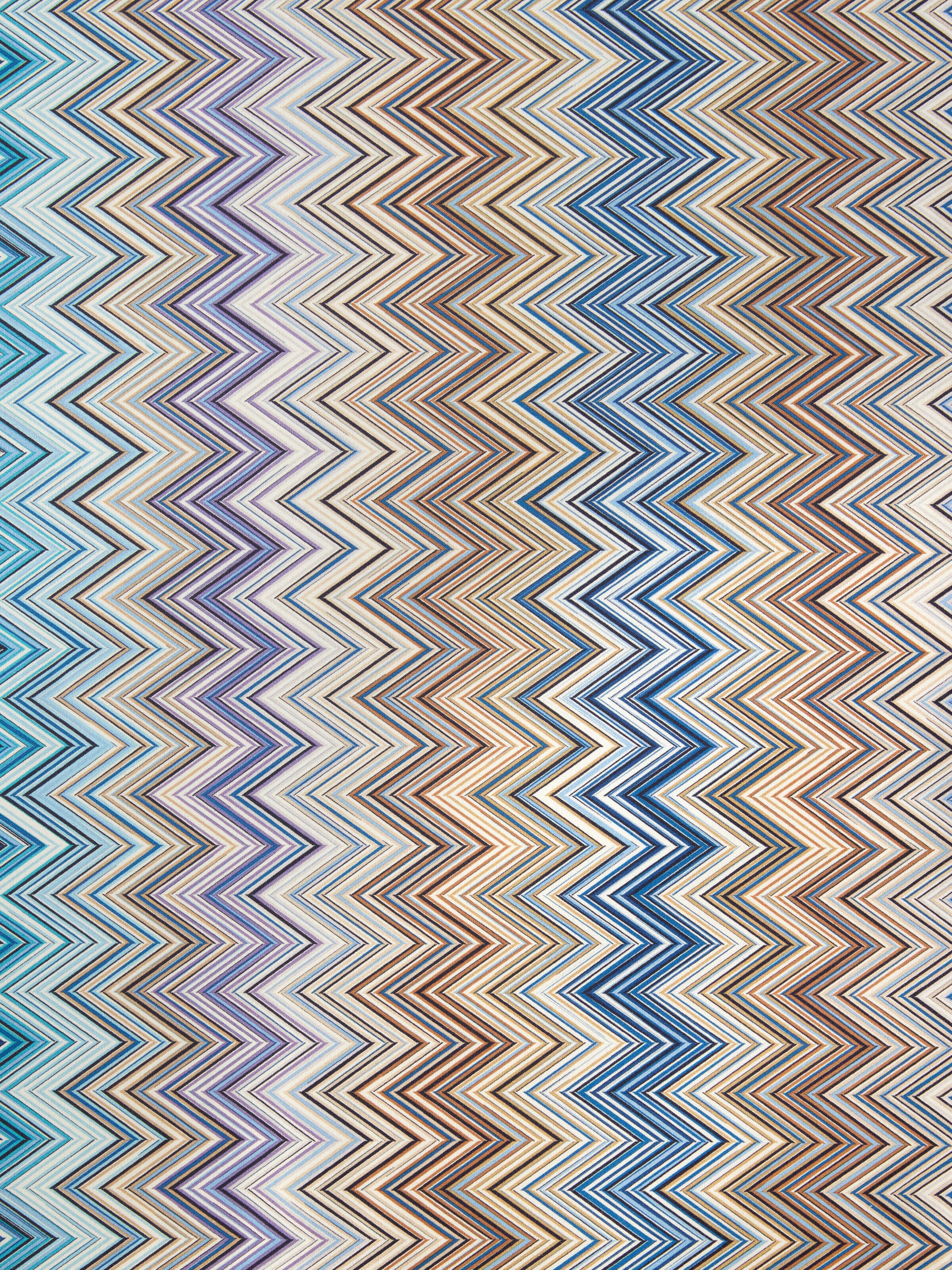 John Re Edition Duvet Cover in 100% cotton with chevron pattern, Turquoise  Multicoloured  - 3