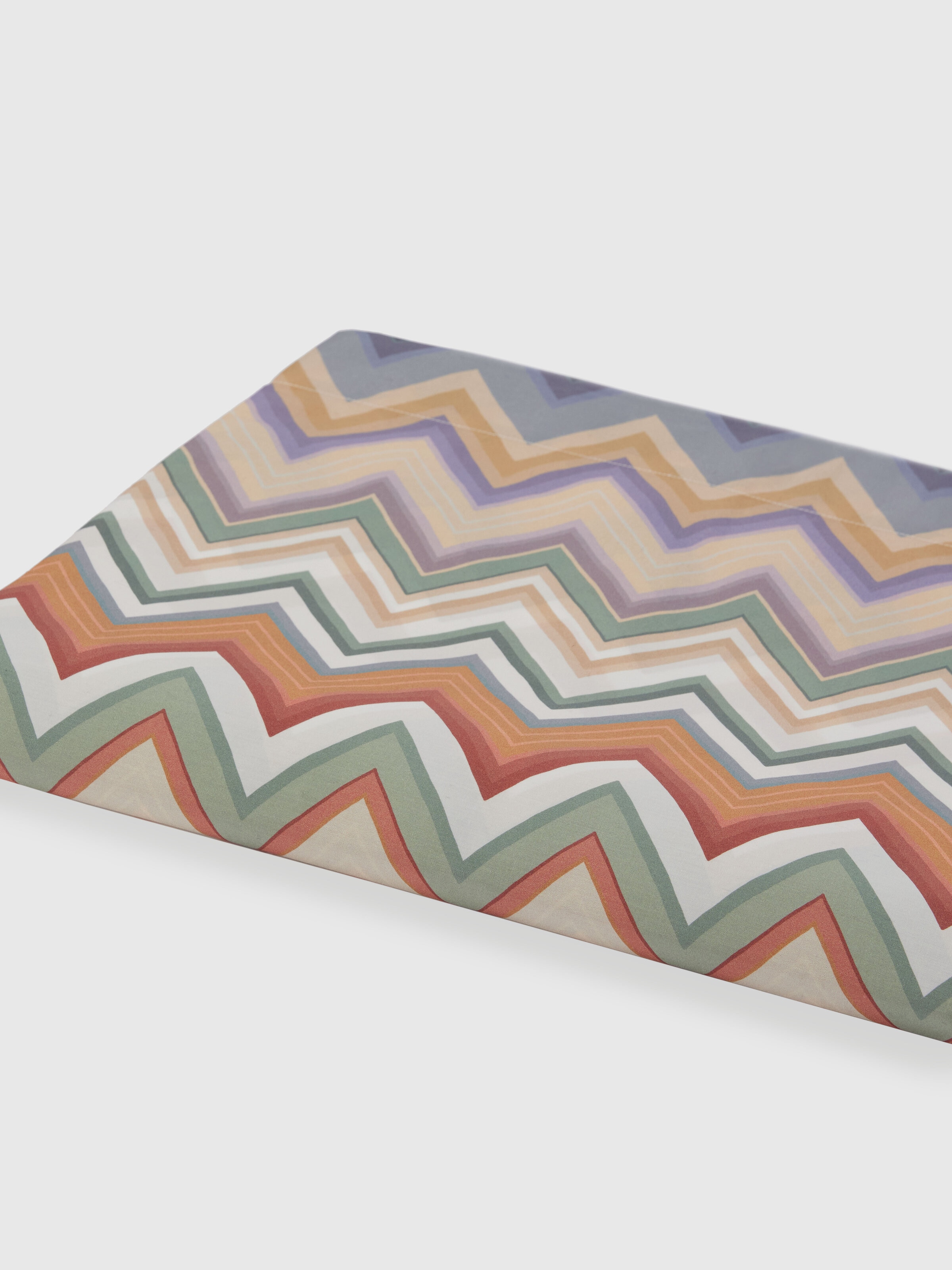 Andres Re-edition Sheet in 100% cotton with zig zag pattern, Black Multicoloured  - 2