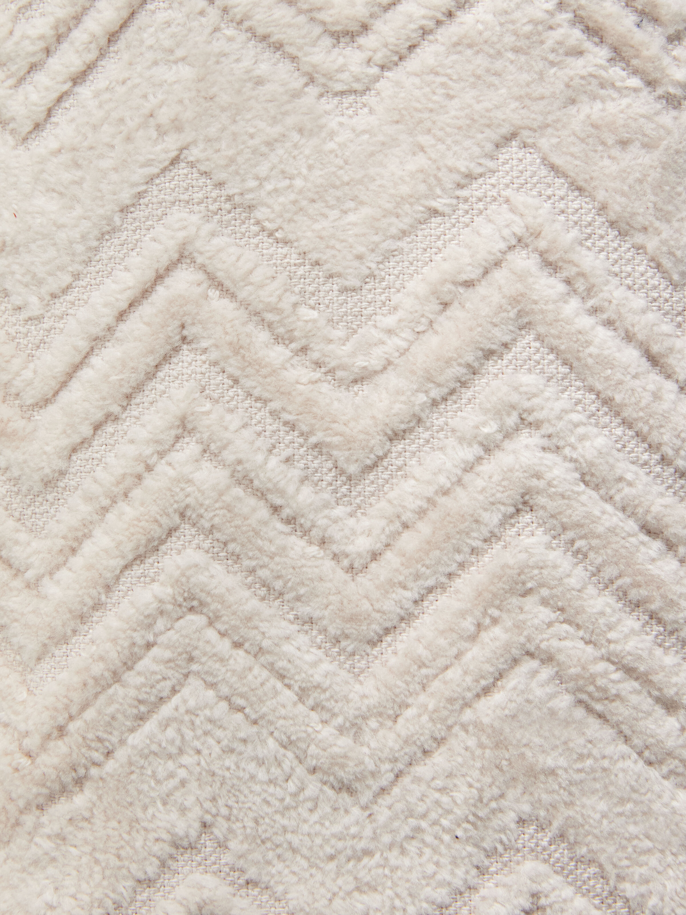 Chalk Slippers 100% cotton with chevron pattern, Beige - 3