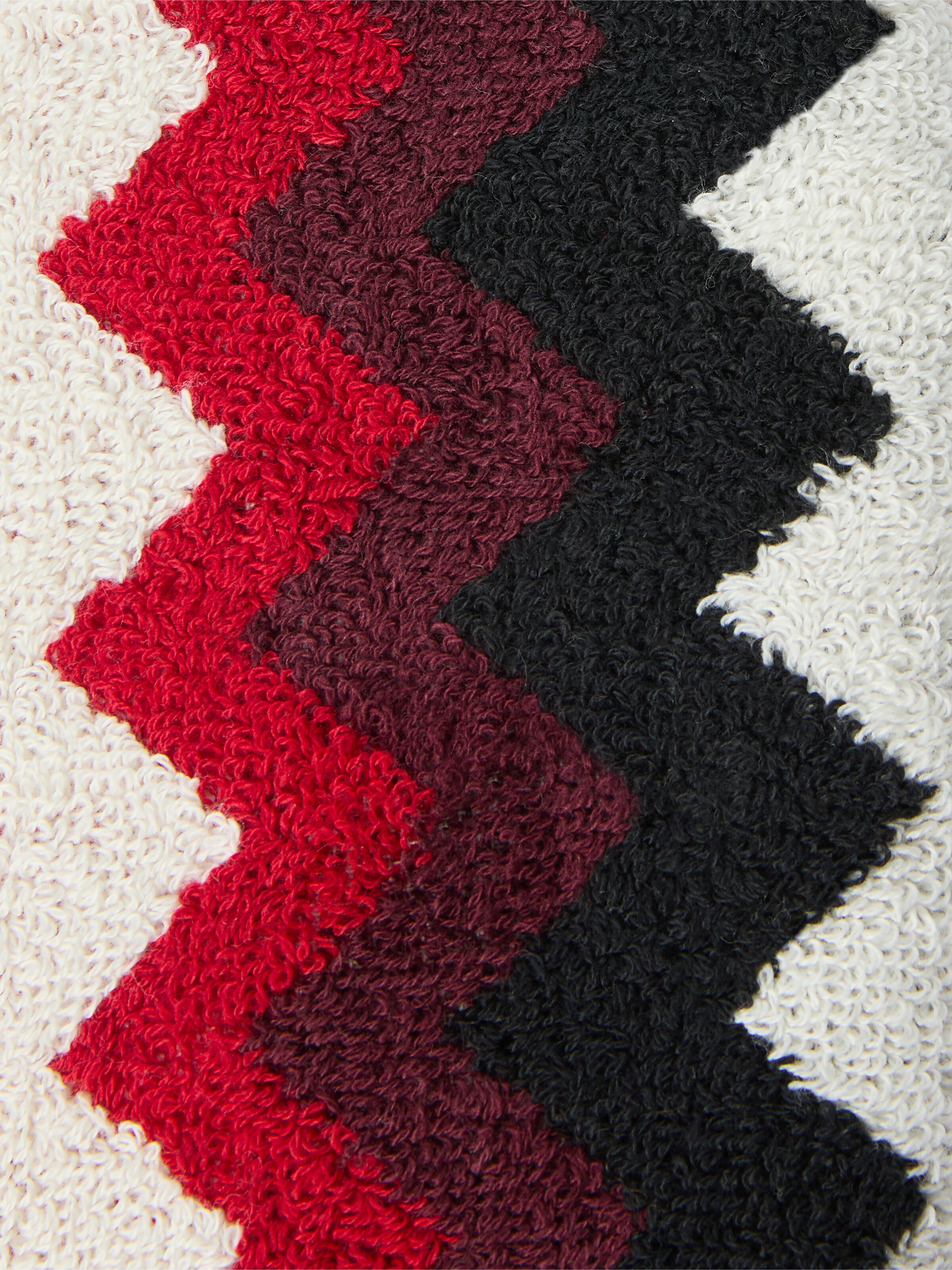 Best cotton terry slippers zig zag, Red & Multicoloured - 3