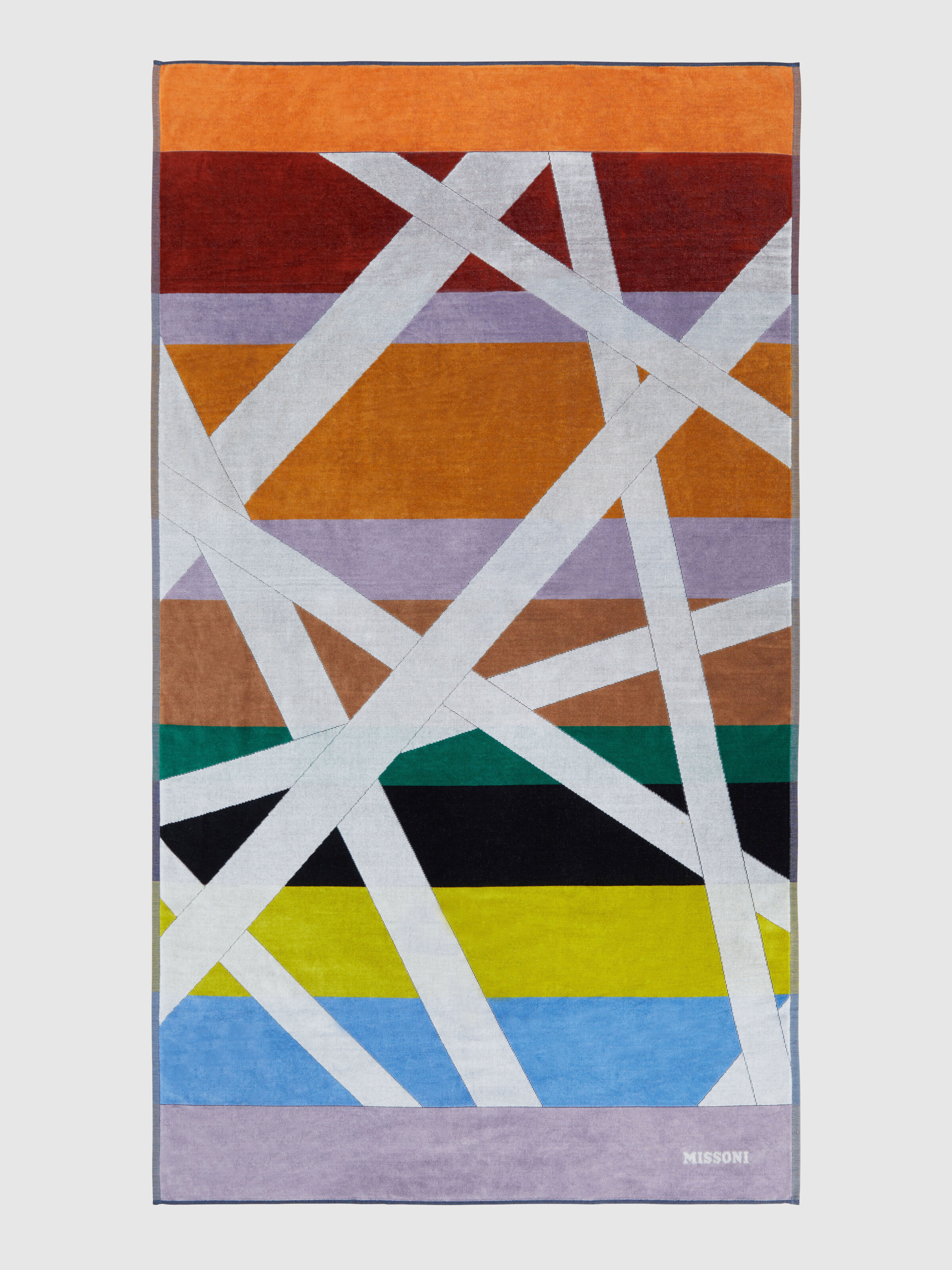 Acapulco beach towel 180x100 cm in cotton terry, Multicoloured  - 1