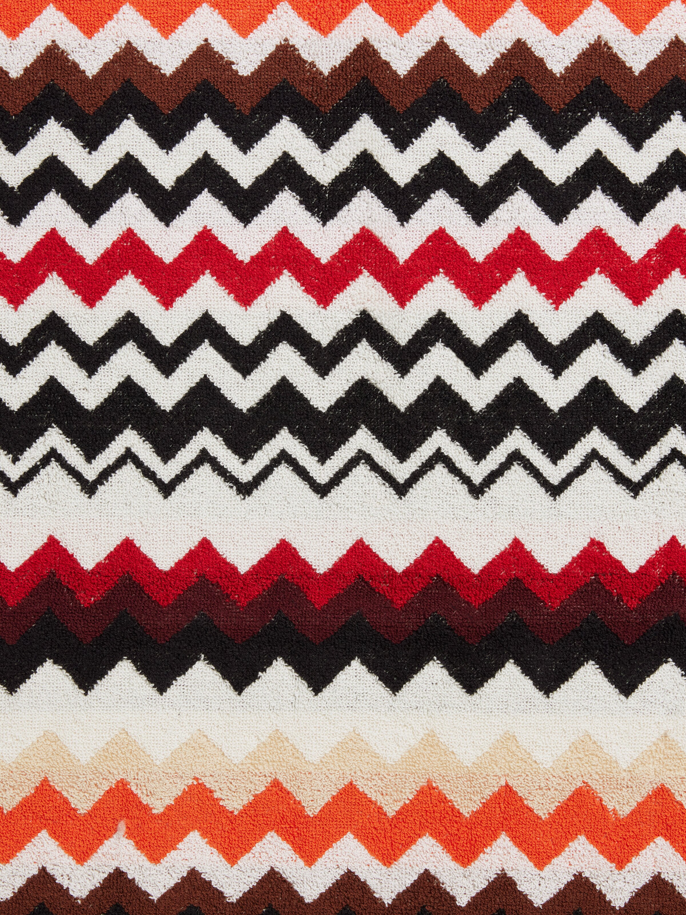 Best, Badetuch 100x150 cm mit Zig-Zag-Muster aus Baumwollfrottee, Rot & Mehrfarbig - 3