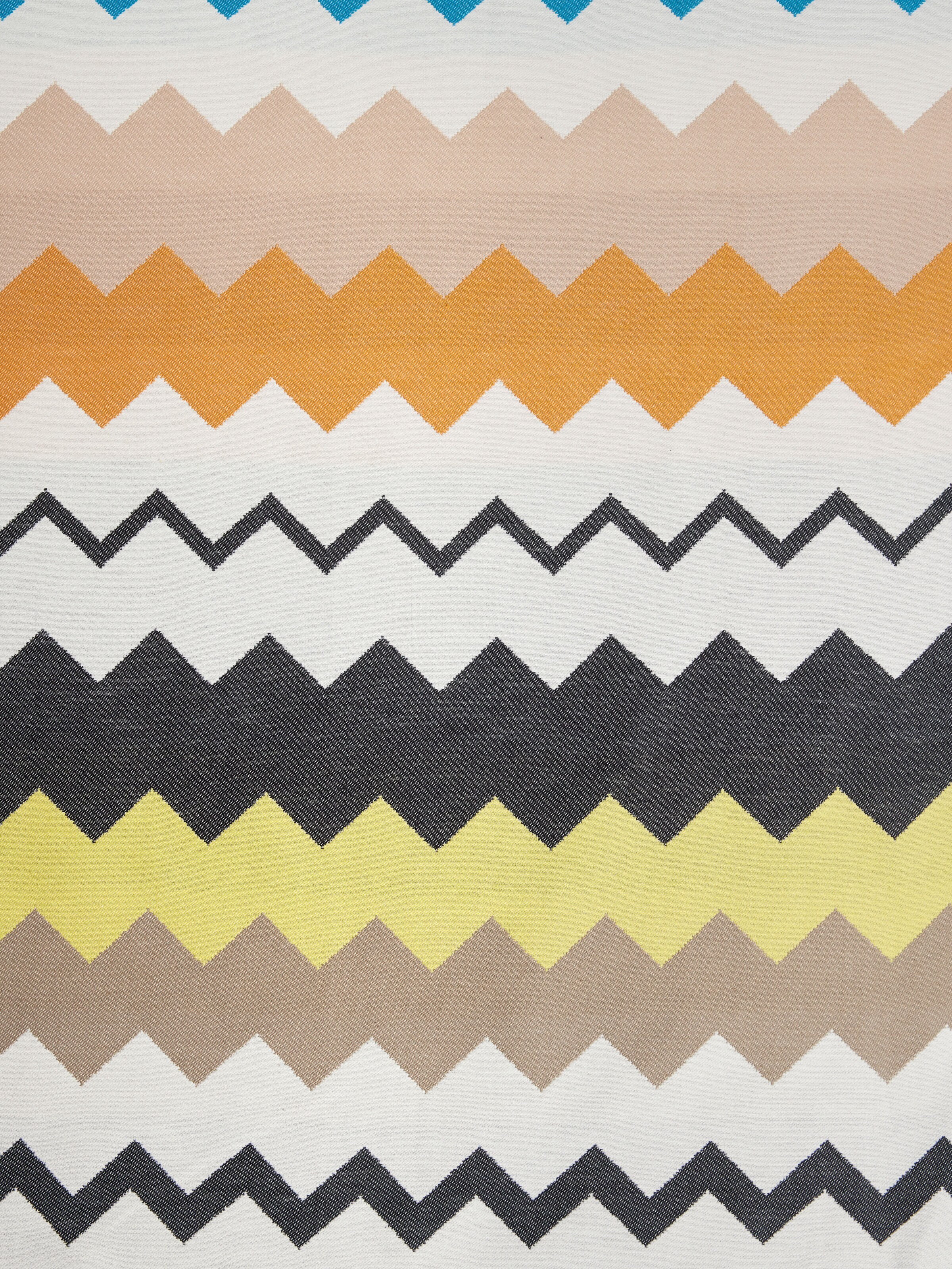 Best fouta bath towel 140x180 cm zig zag in cotton, Black Multicoloured  - 3