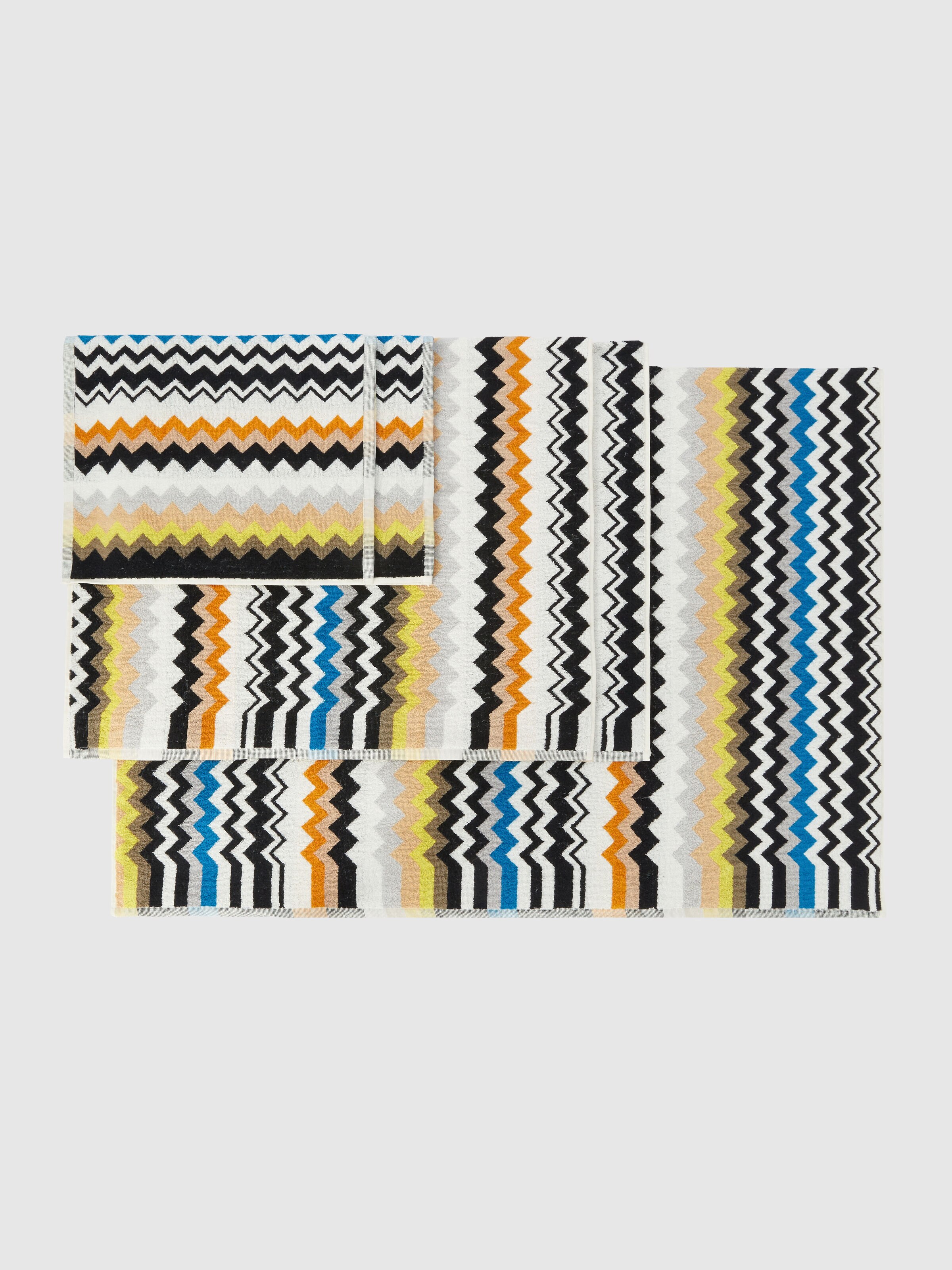Five-piece Bath bath set in cotton terry, Black Multicoloured  - 1
