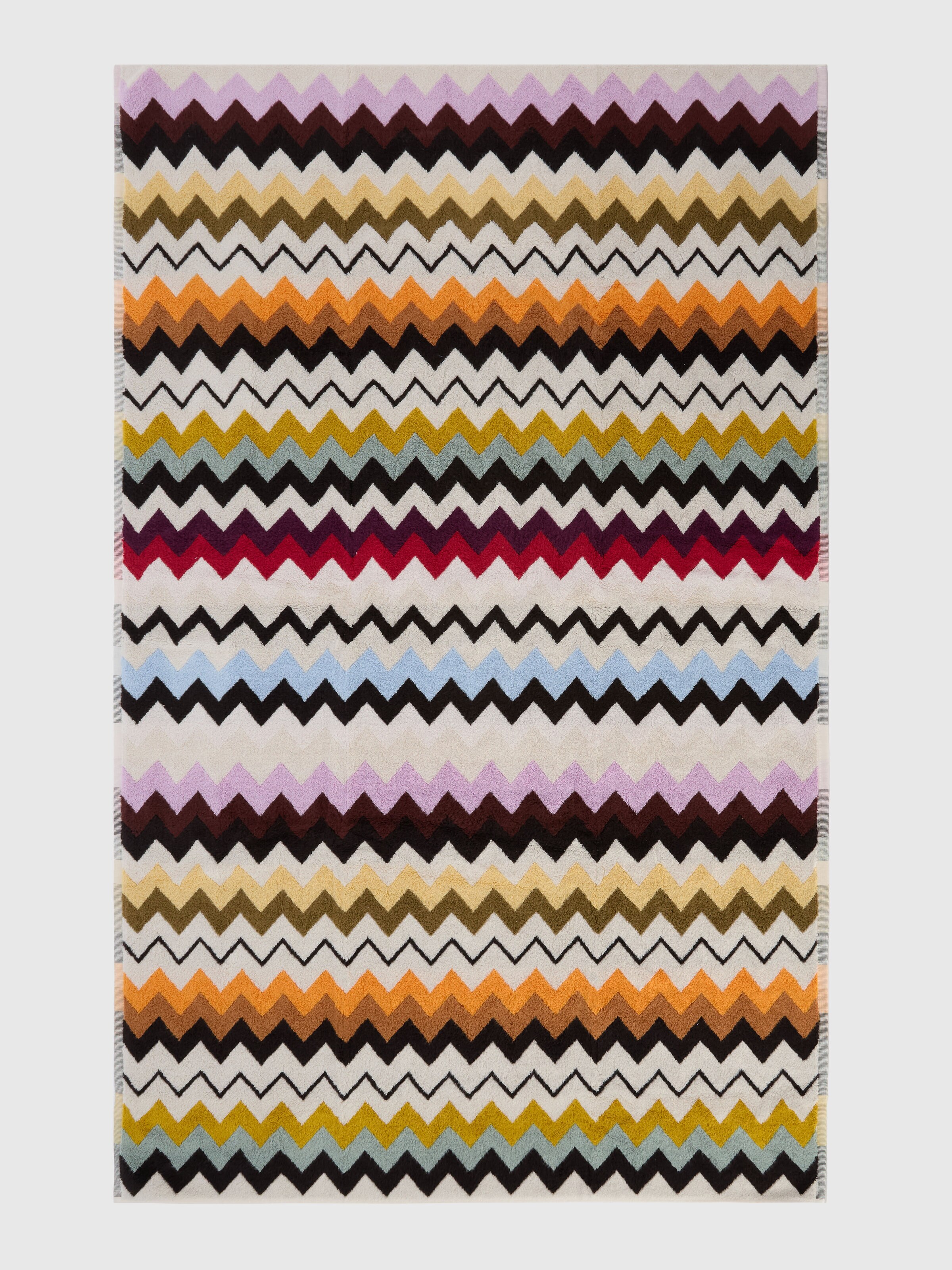Murrinabath towel 100x160 cm zig zag in cotton terry, Multicoloured  - 1