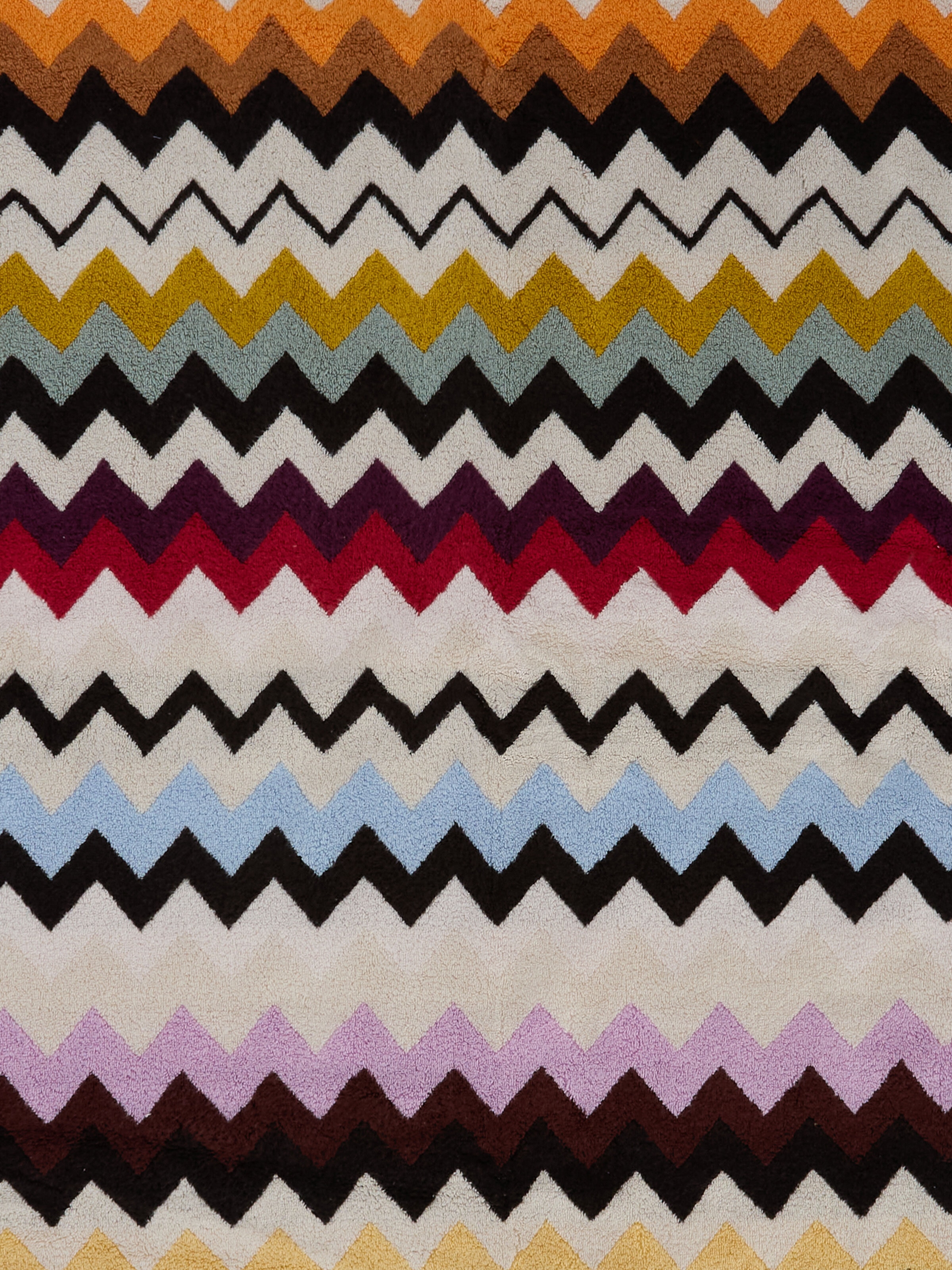 Murrinabath towel 100x160 cm zig zag in cotton terry, Multicoloured  - 3