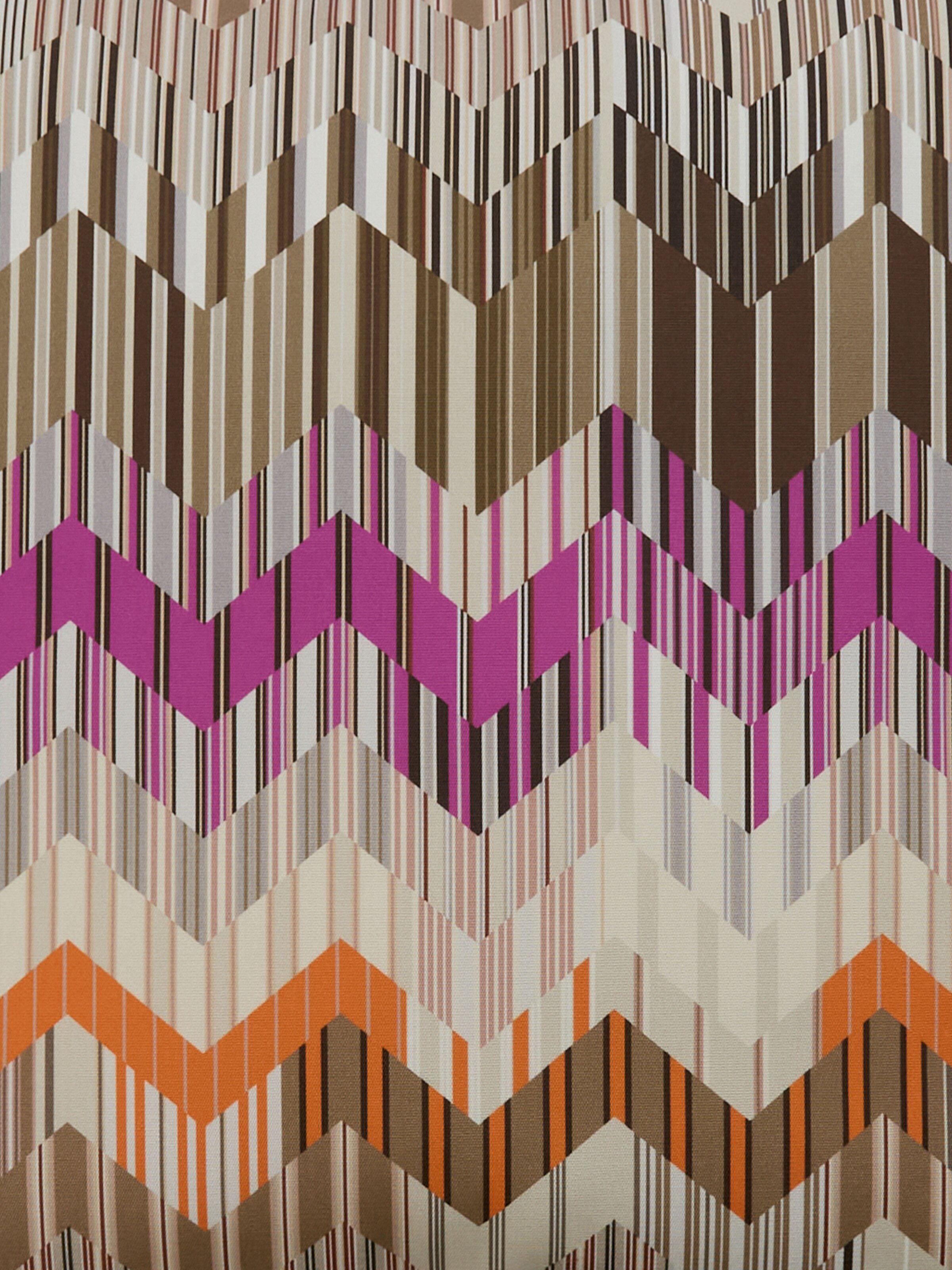 Costiera Outdoor Cushion 60x60 cm with zig zag pattern, Orange Multicoloured  - 3