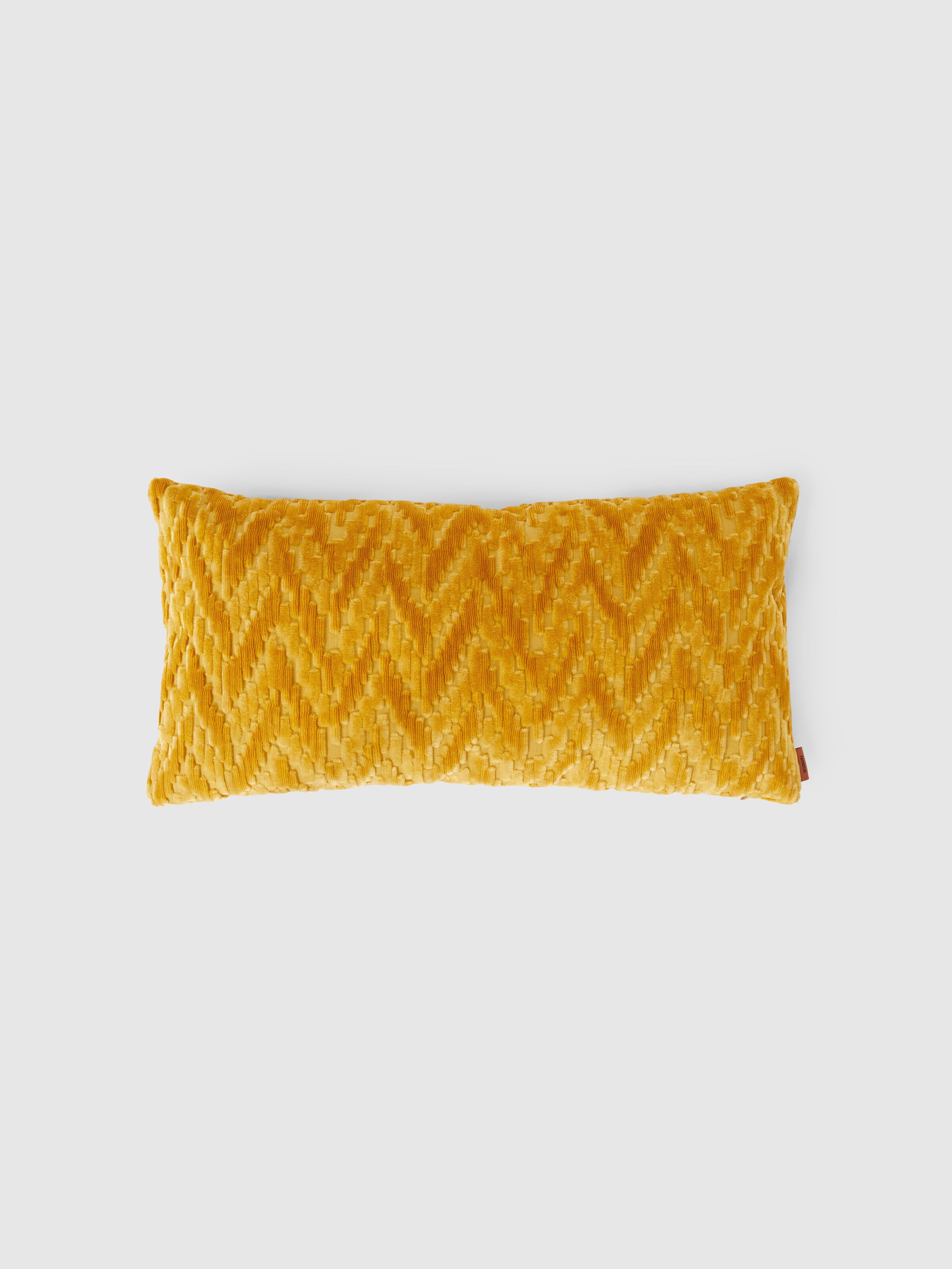 Fossile Indoor Cushion 30x60 cm with chevron pattern, Gold - 0