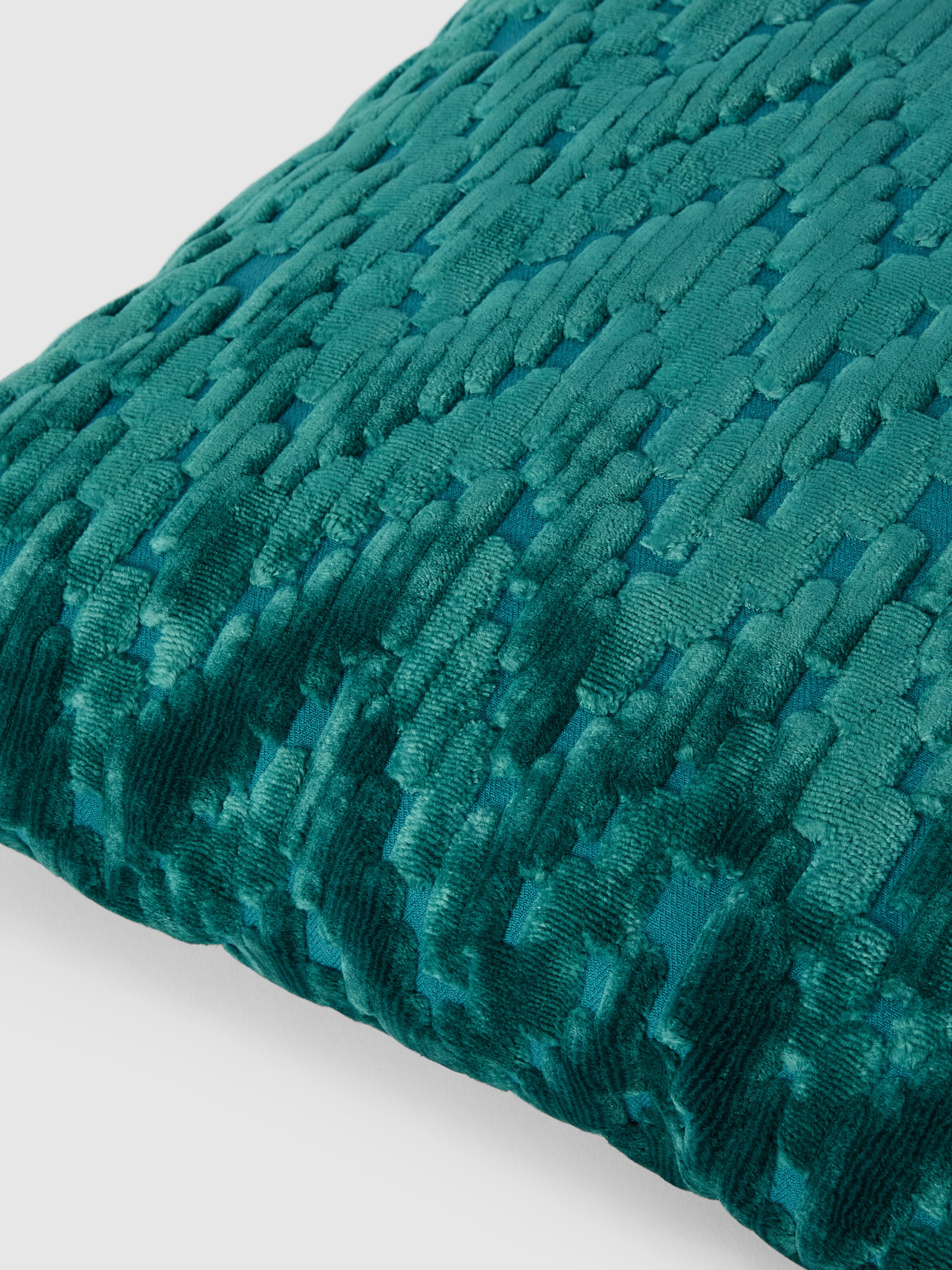 Fossile Indoor Cushion 40x40 cm with chevron pattern, Blue - 2