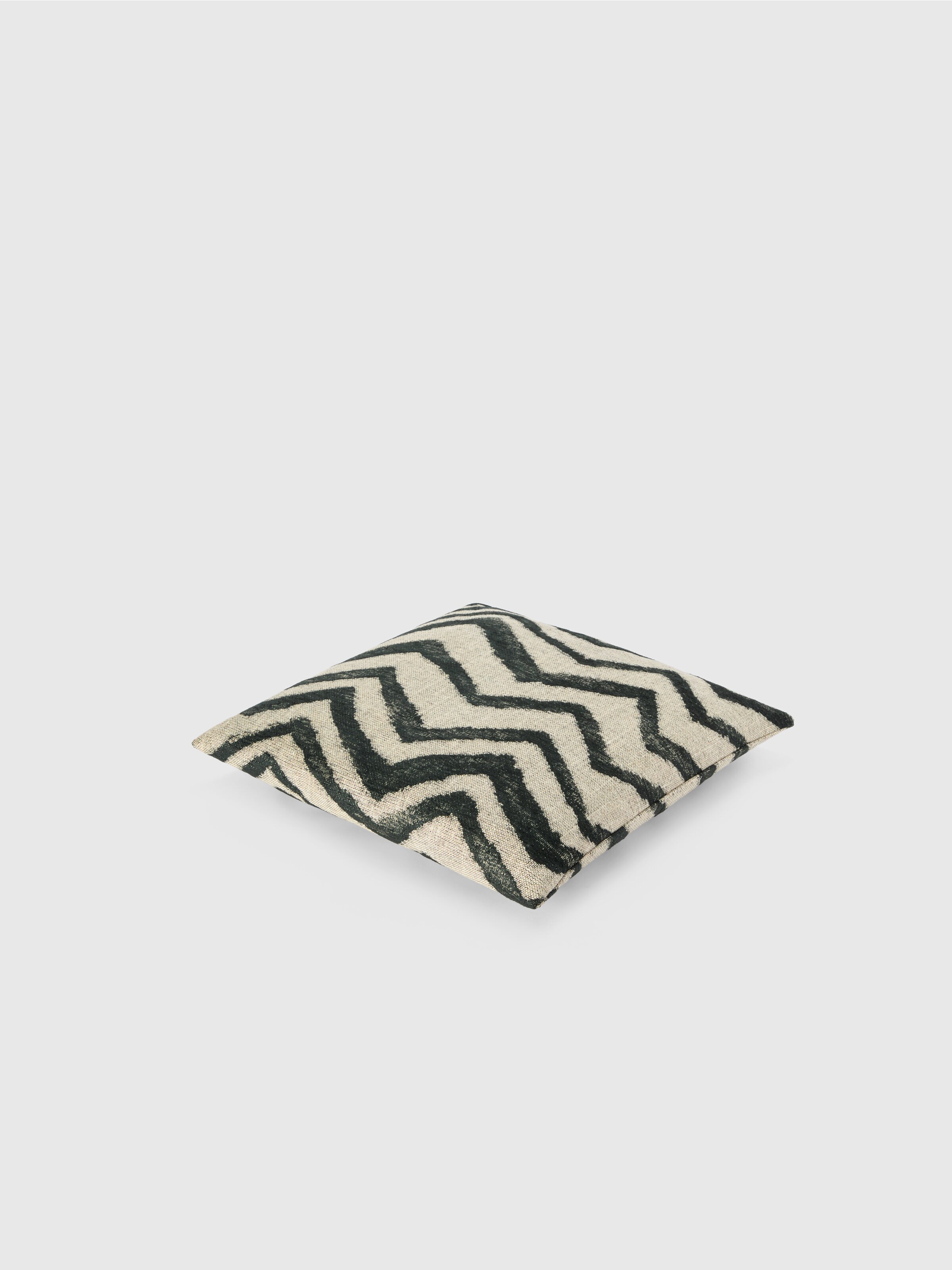 Graffiti Indoor Cushion 40x40 cm with chevron pattern, Beige & Multicoloured  - 1