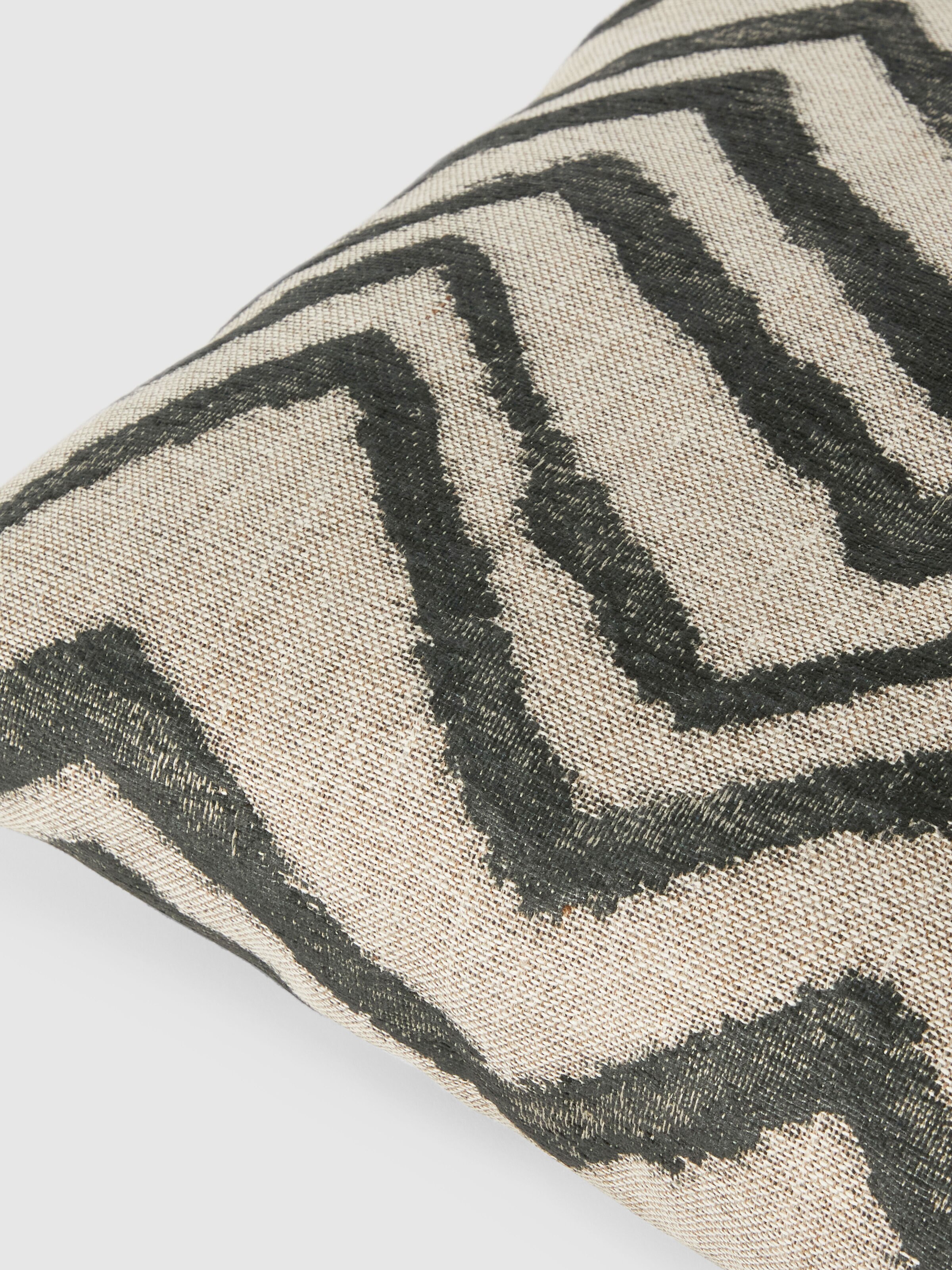 Graffiti Indoor Cushion 40x40 cm with chevron pattern, Beige & Multicoloured  - 2