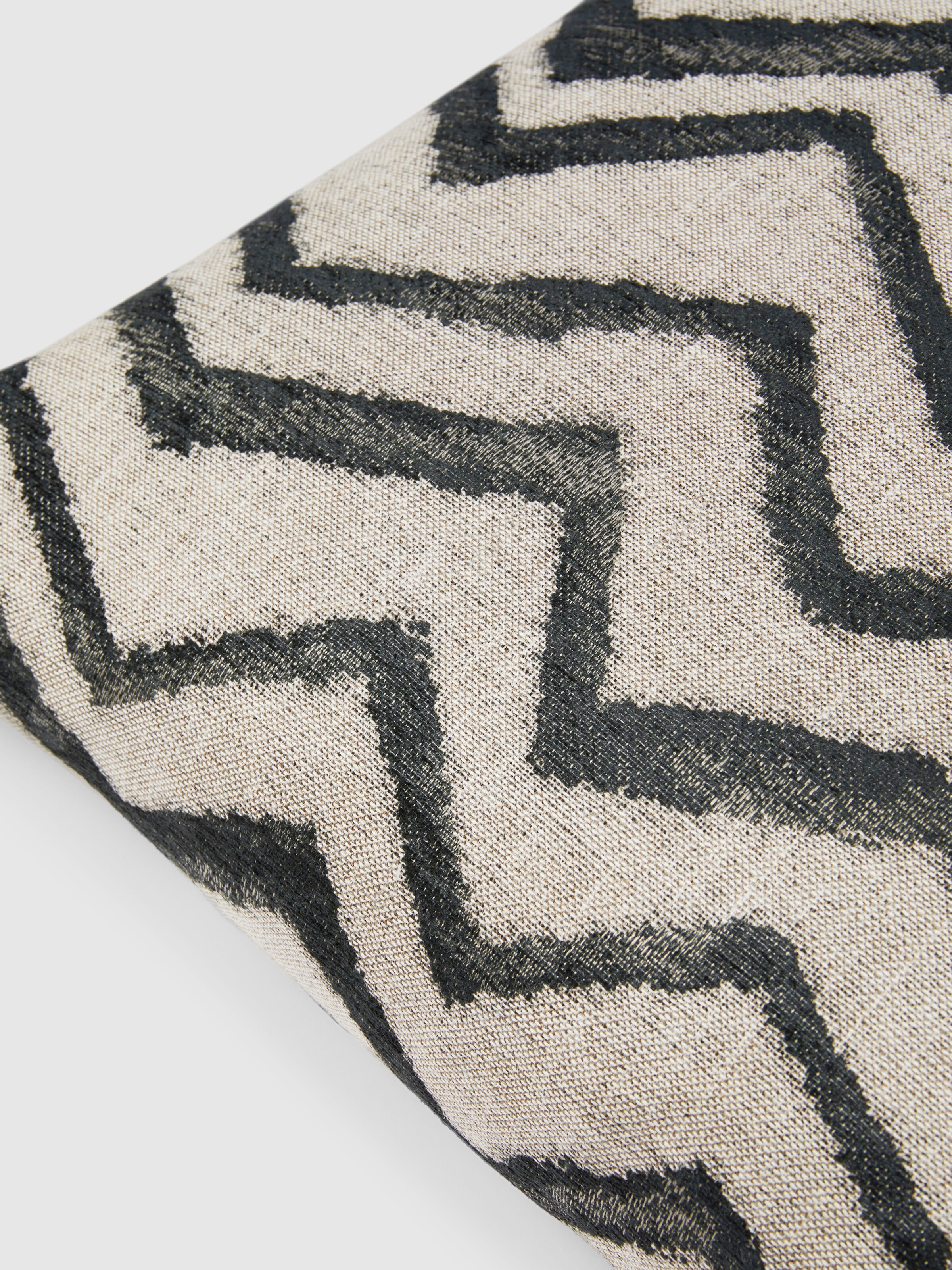 Graffiti Indoor Cushion 60x60 cm with chevron pattern, Beige & Multicoloured  - 2