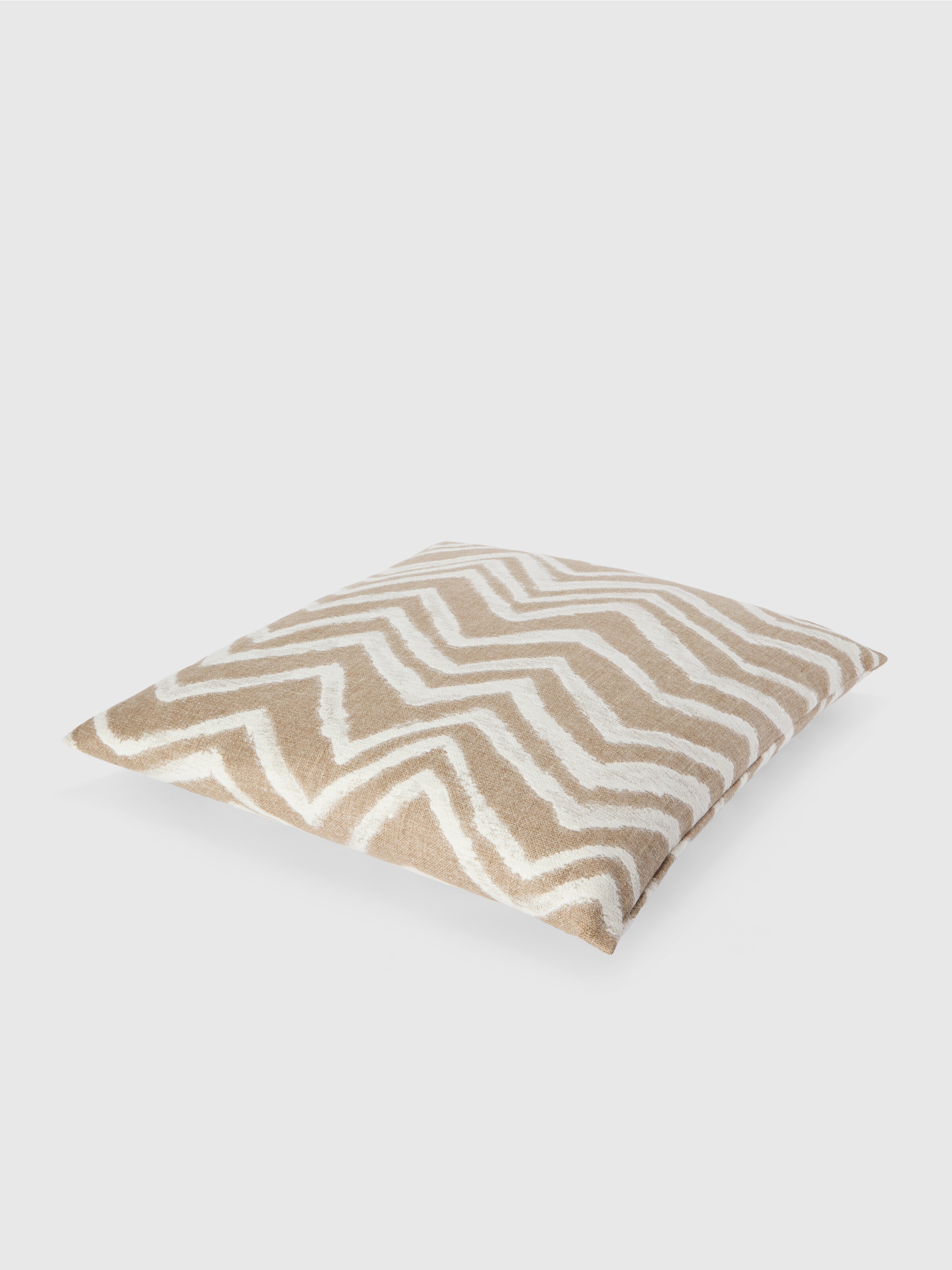 Graffiti Indoor Cushion 60x60 cm with chevron pattern, Beige - 1