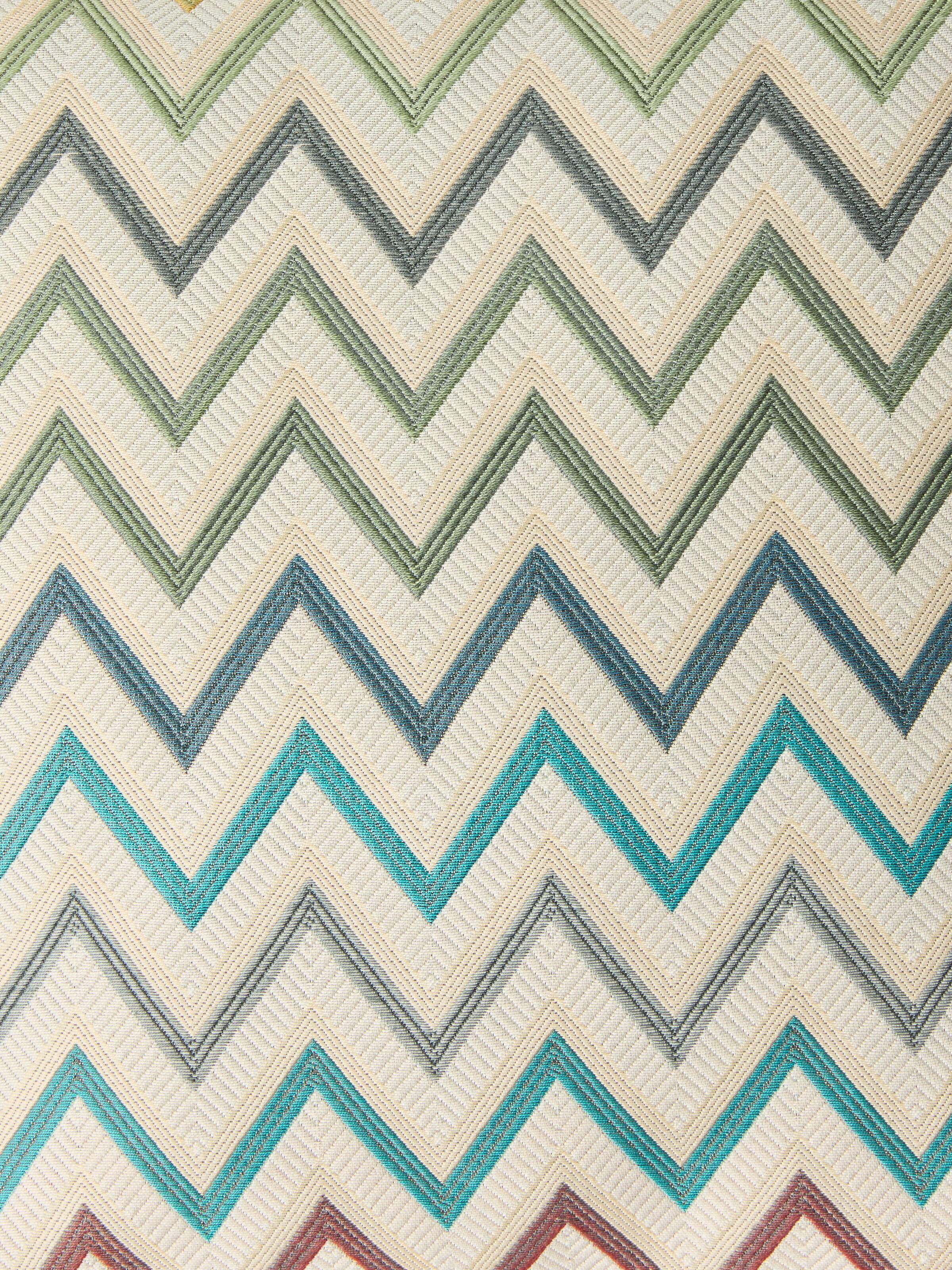 Watamu Indoor Cushion 40x40 cm in cotton blend with zig zag pattern, Multicoloured  - 3